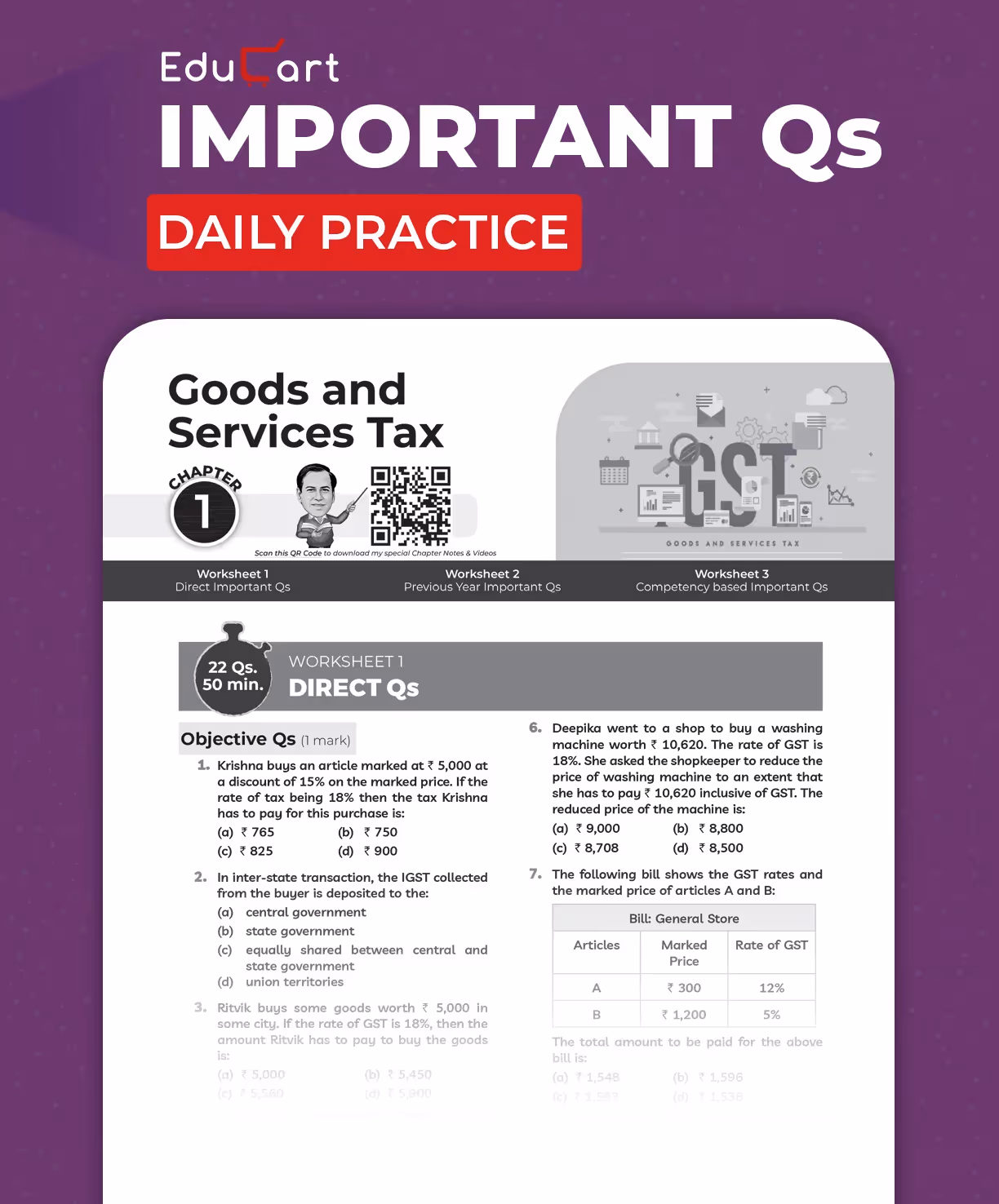 Educart ICSE Class 10 One-shot Question Bank 2026 Mathematics (strictly for 2025-26 boards)