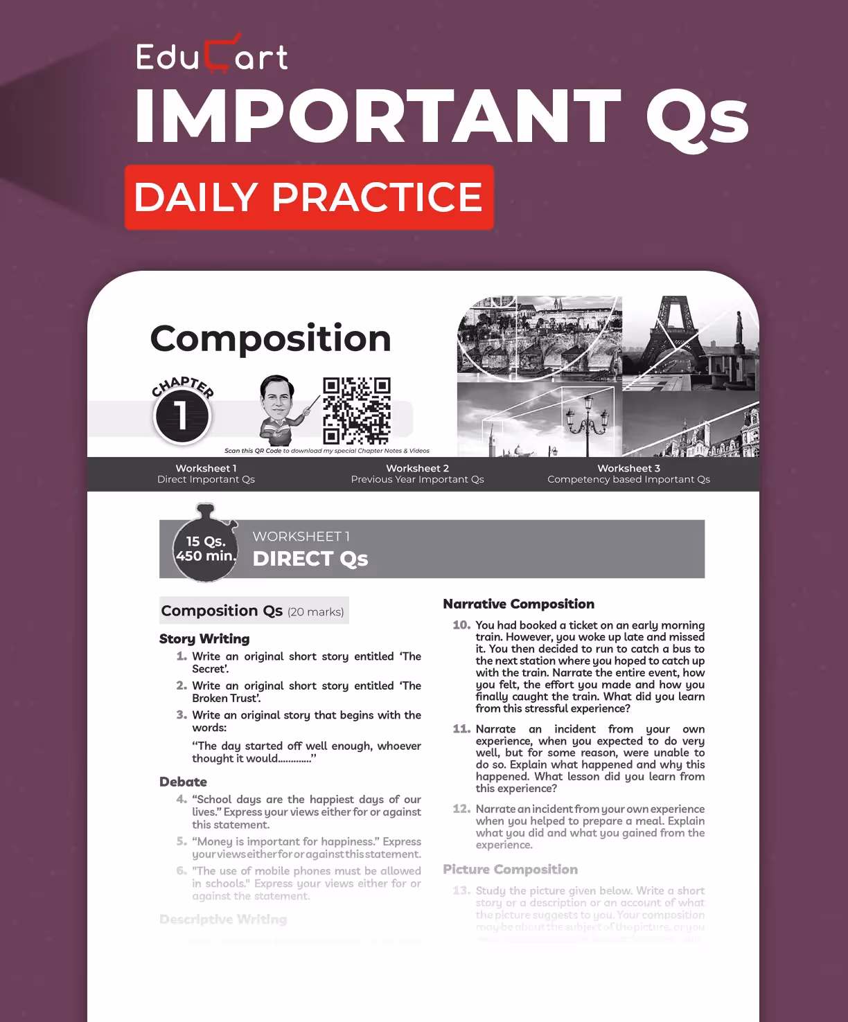Educart ICSE Class 10 One-shot Question Bank 2026 English Language (strictly for 2025-26 boards)