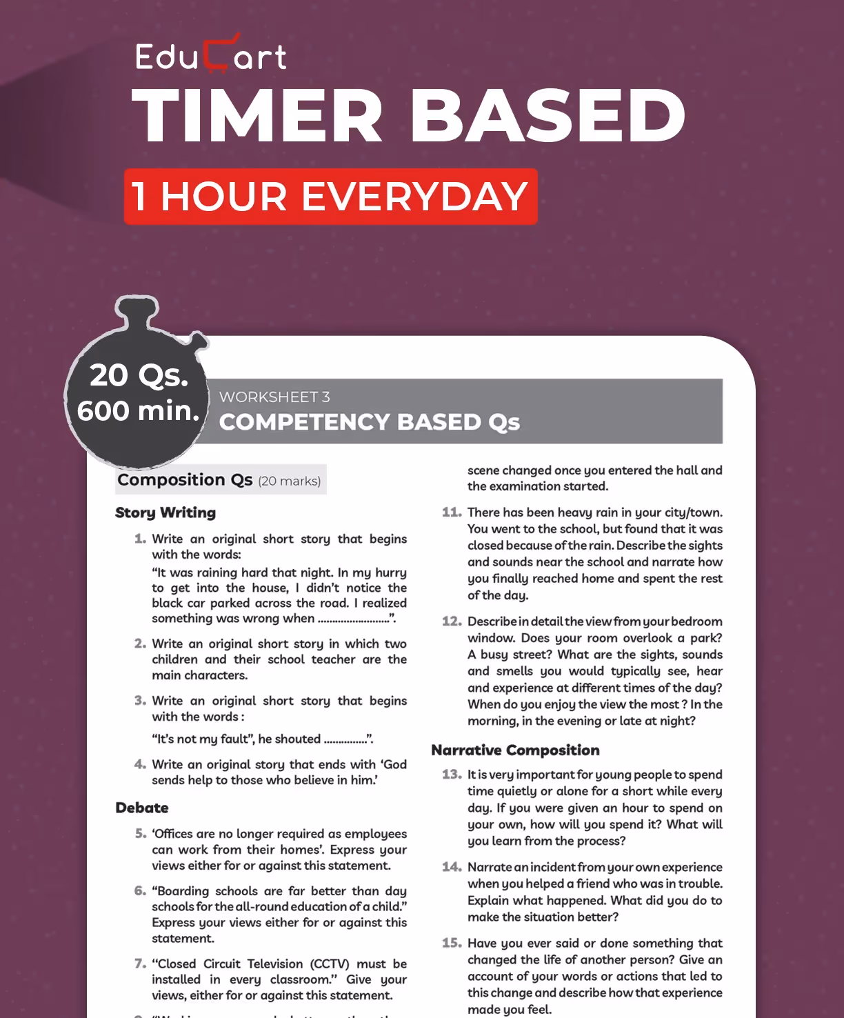 Educart ICSE Class 10 One-shot Question Bank 2026 English Language (strictly for 2025-26 boards)