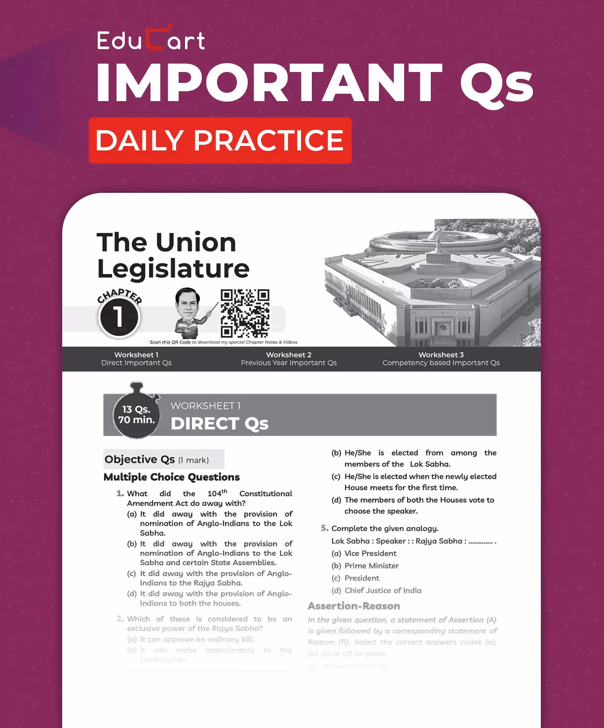 Educart ICSE Class 10 One-shot Question Bank 2026 History & Civics (strictly for 2025-26 boards)