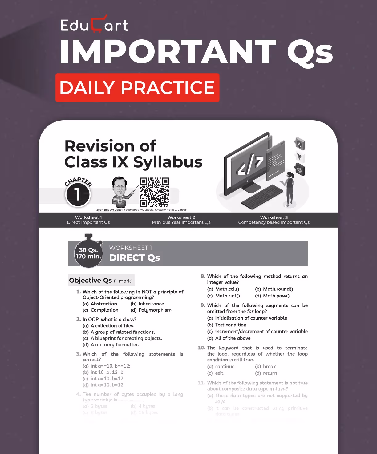 Educart ICSE Class 10 One-shot Question Bank 2026 Computer Applications (strictly for 2025-26 boards)