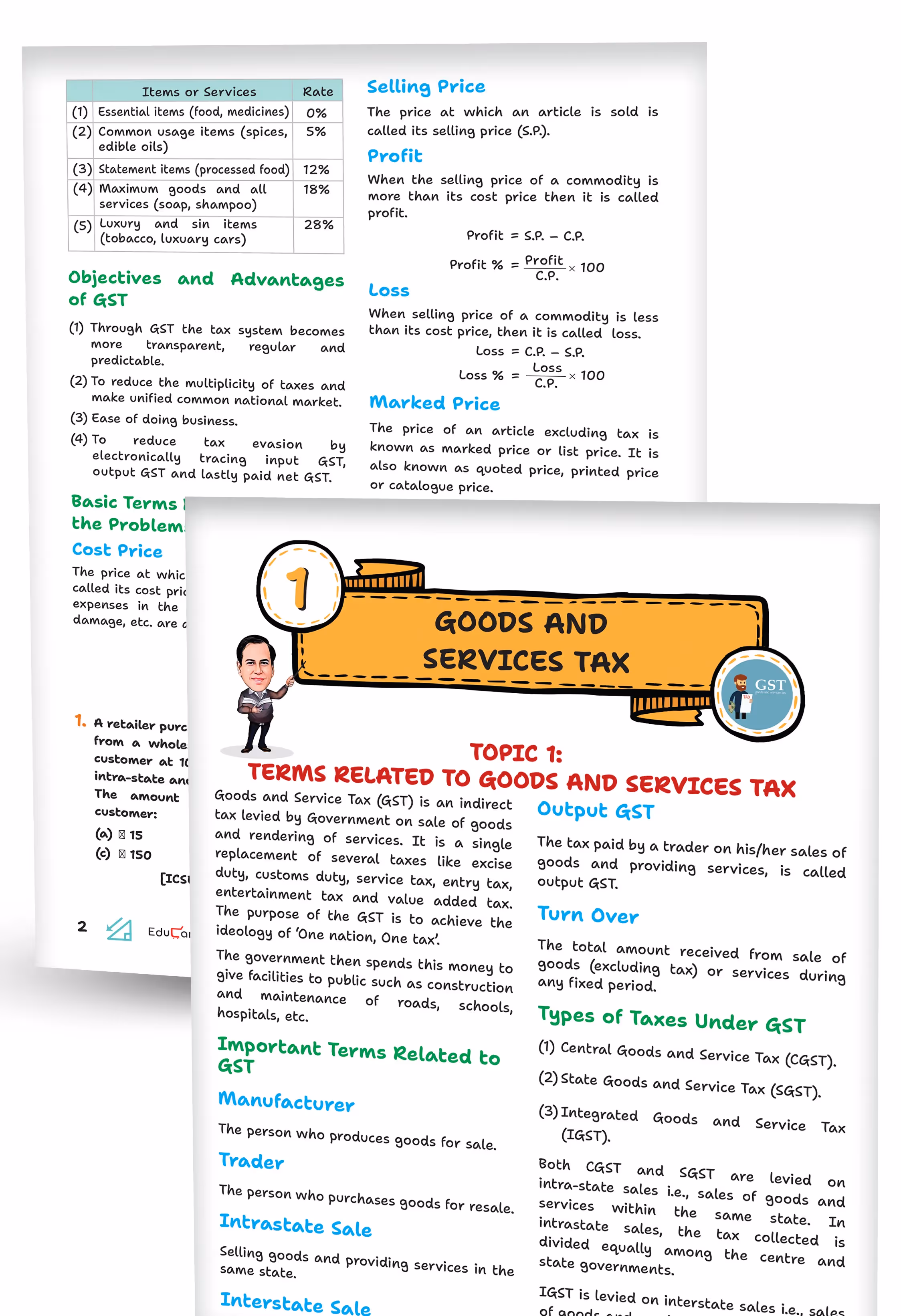 Educart Handouts ICSE Class 10 Mathematics Handwritten Notes 2026 (for PTs, half-yearly and board exam 2025-26)
