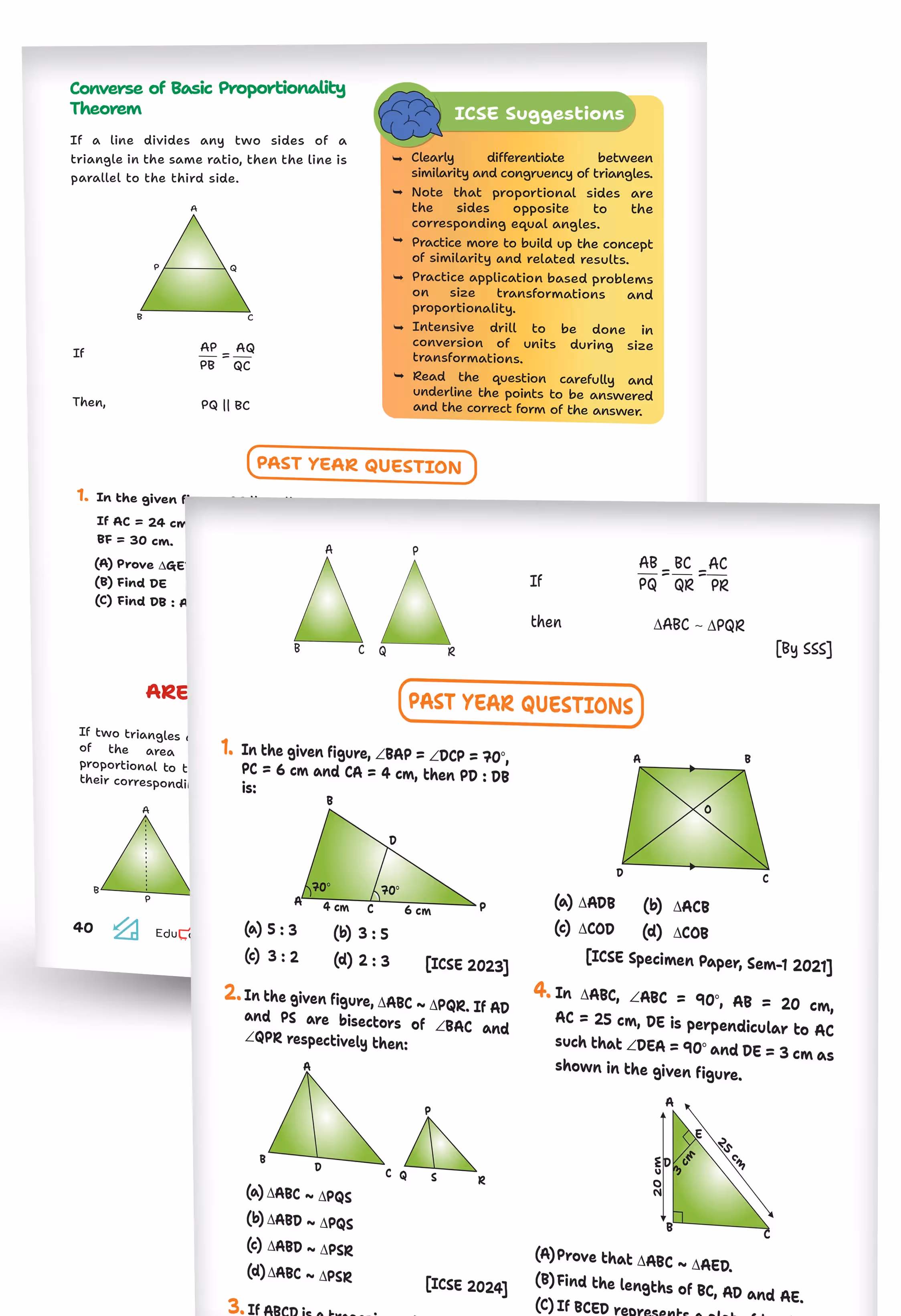 Educart Handouts ICSE Class 10 Mathematics Handwritten Notes 2026 (for PTs, half-yearly and board exam 2025-26)