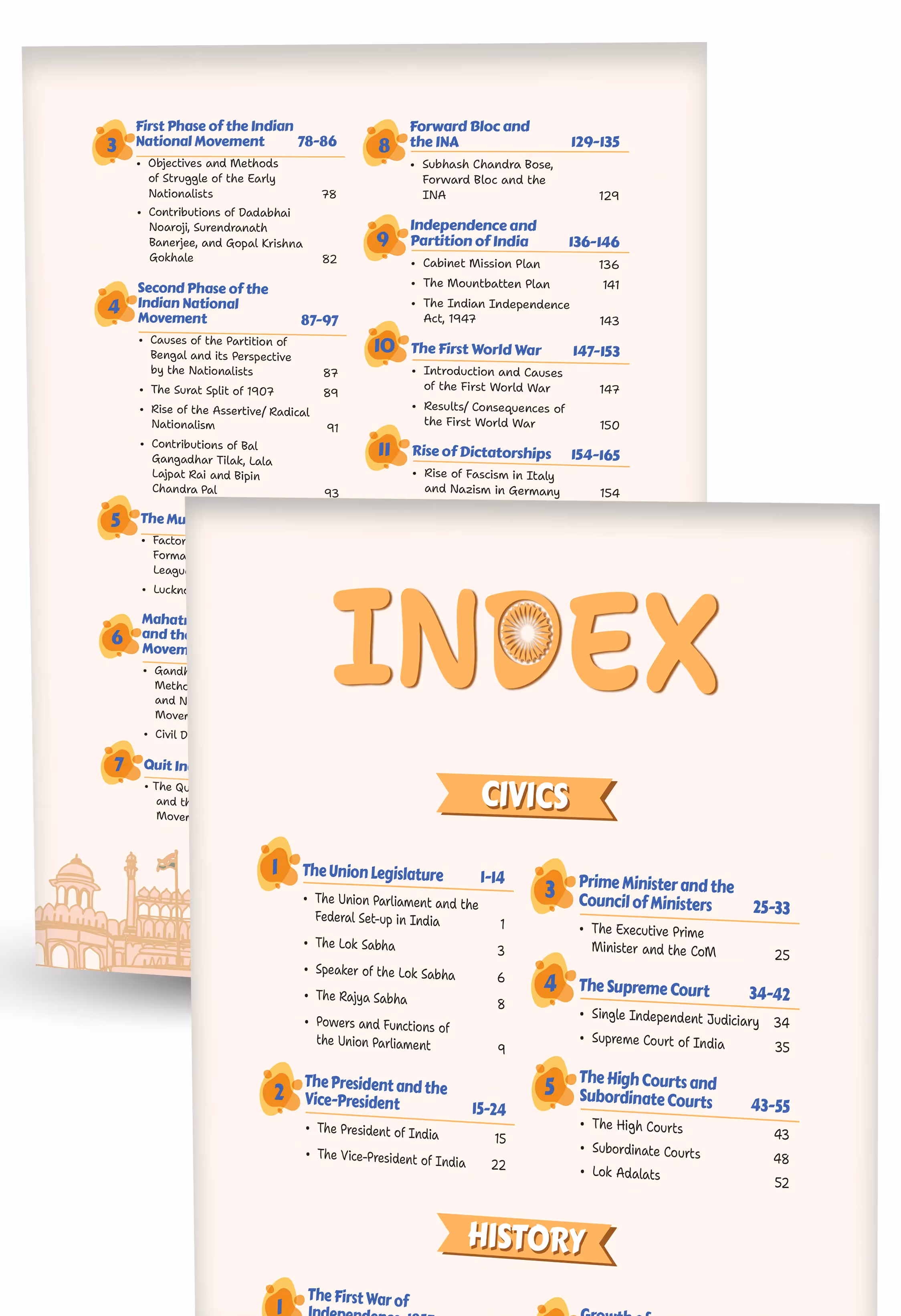 Educart Handouts ICSE Class 10 History & Civics Handwritten Notes 2026 (for PTs, half-yearly and board exam 2025-26)