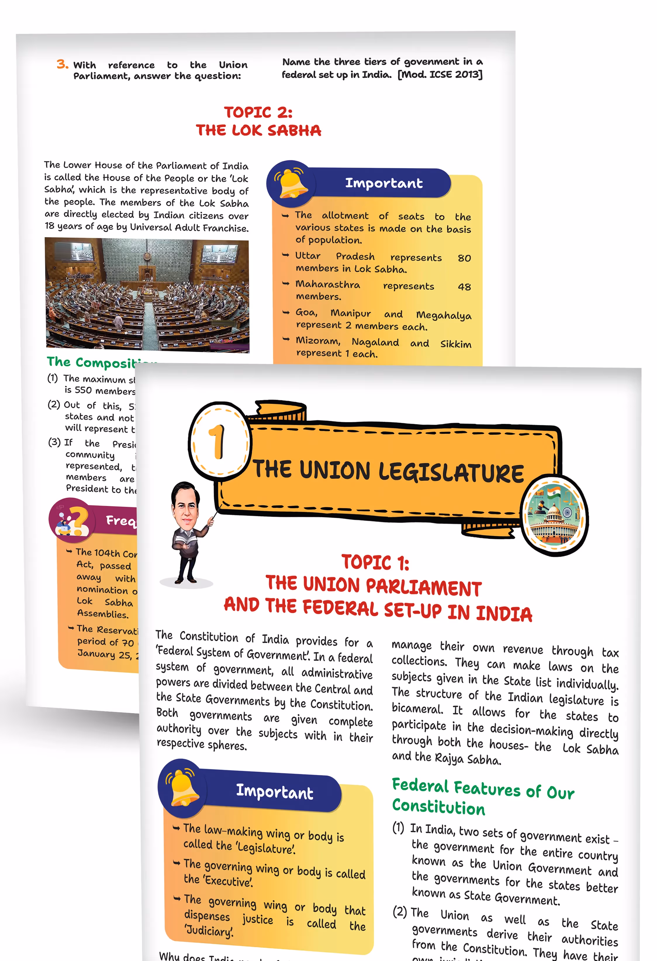 Educart Handouts ICSE Class 10 History & Civics Handwritten Notes 2026 (for PTs, half-yearly and board exam 2025-26)