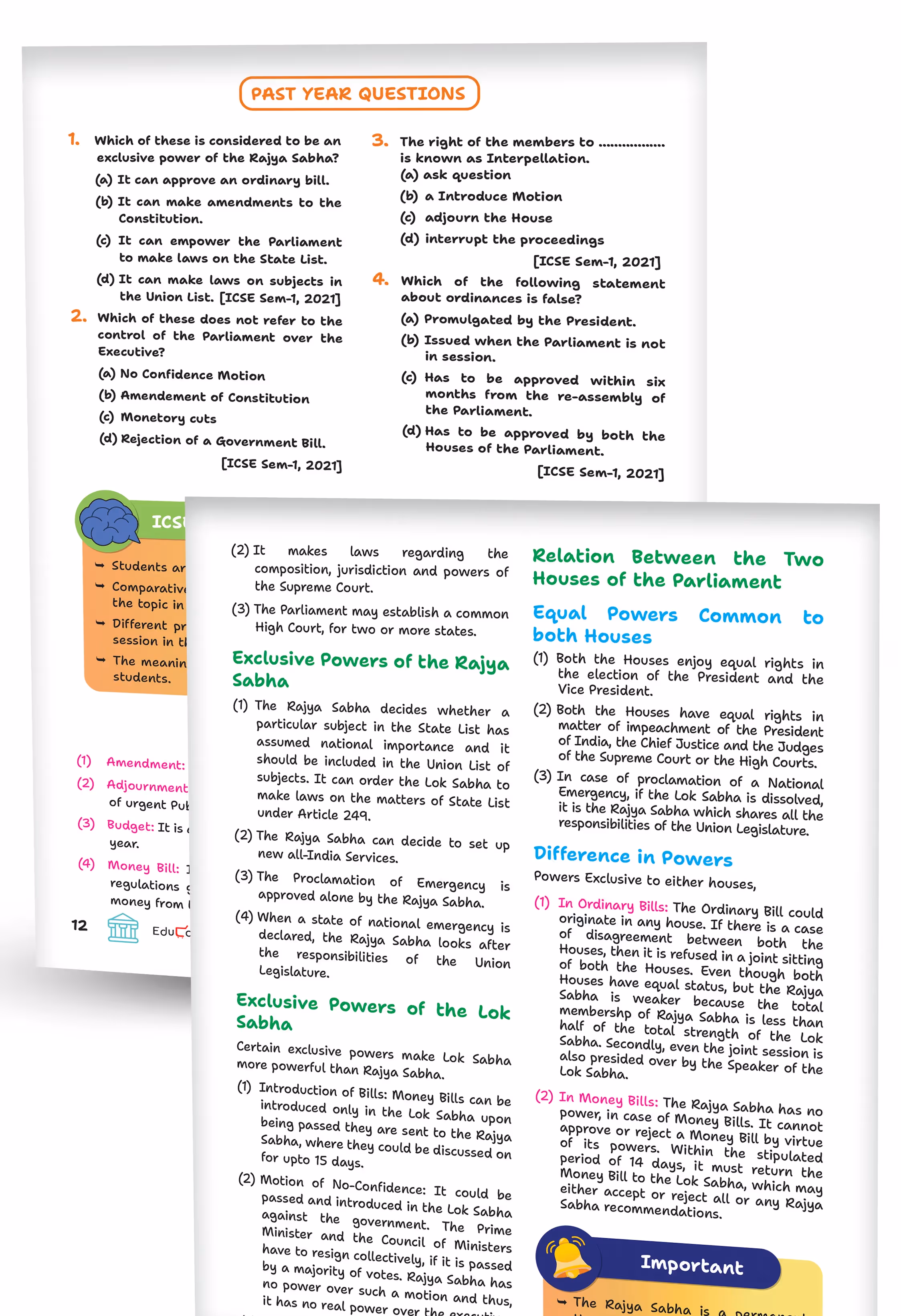 Educart Handouts ICSE Class 10 History & Civics Handwritten Notes 2026 (for PTs, half-yearly and board exam 2025-26)