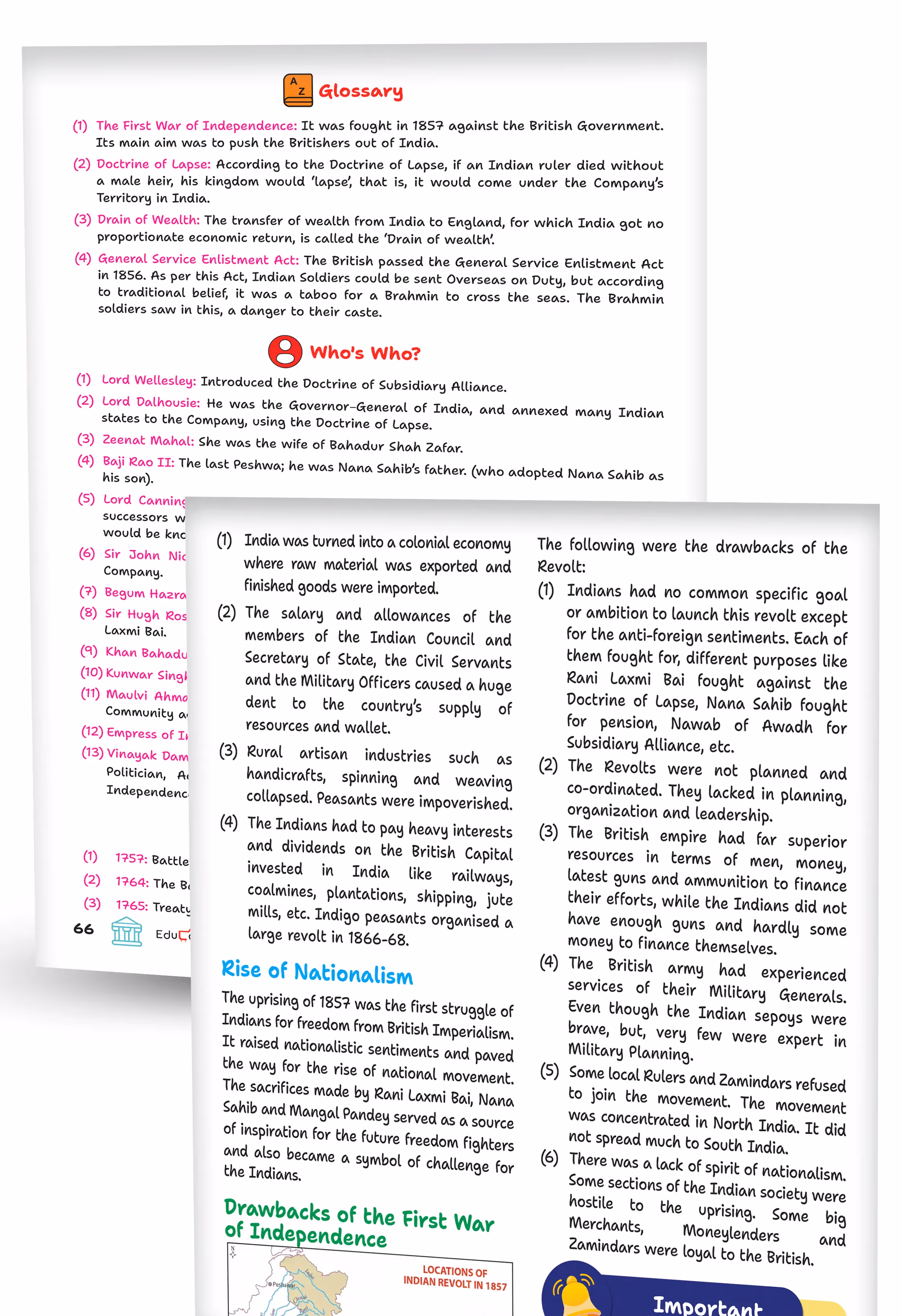 Educart Handouts ICSE Class 10 History & Civics Handwritten Notes 2026 (for PTs, half-yearly and board exam 2025-26)