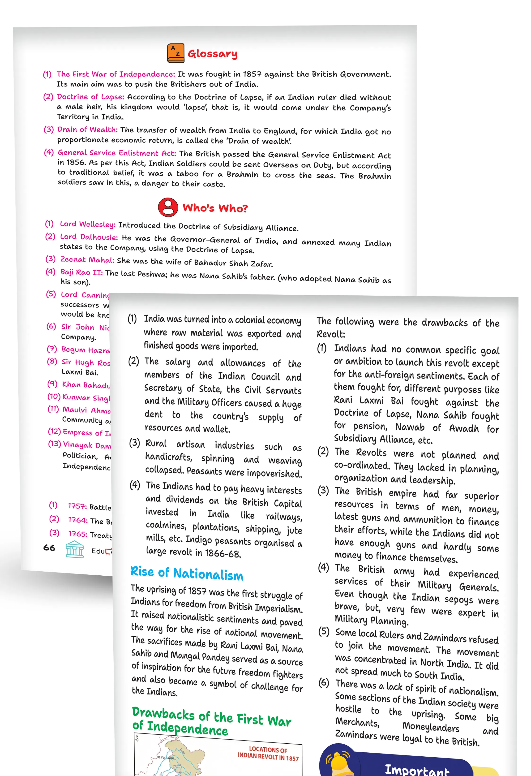 Educart Handouts ICSE Class 10 History & Civics Handwritten Notes 2026 (for PTs, half-yearly and board exam 2025-26)