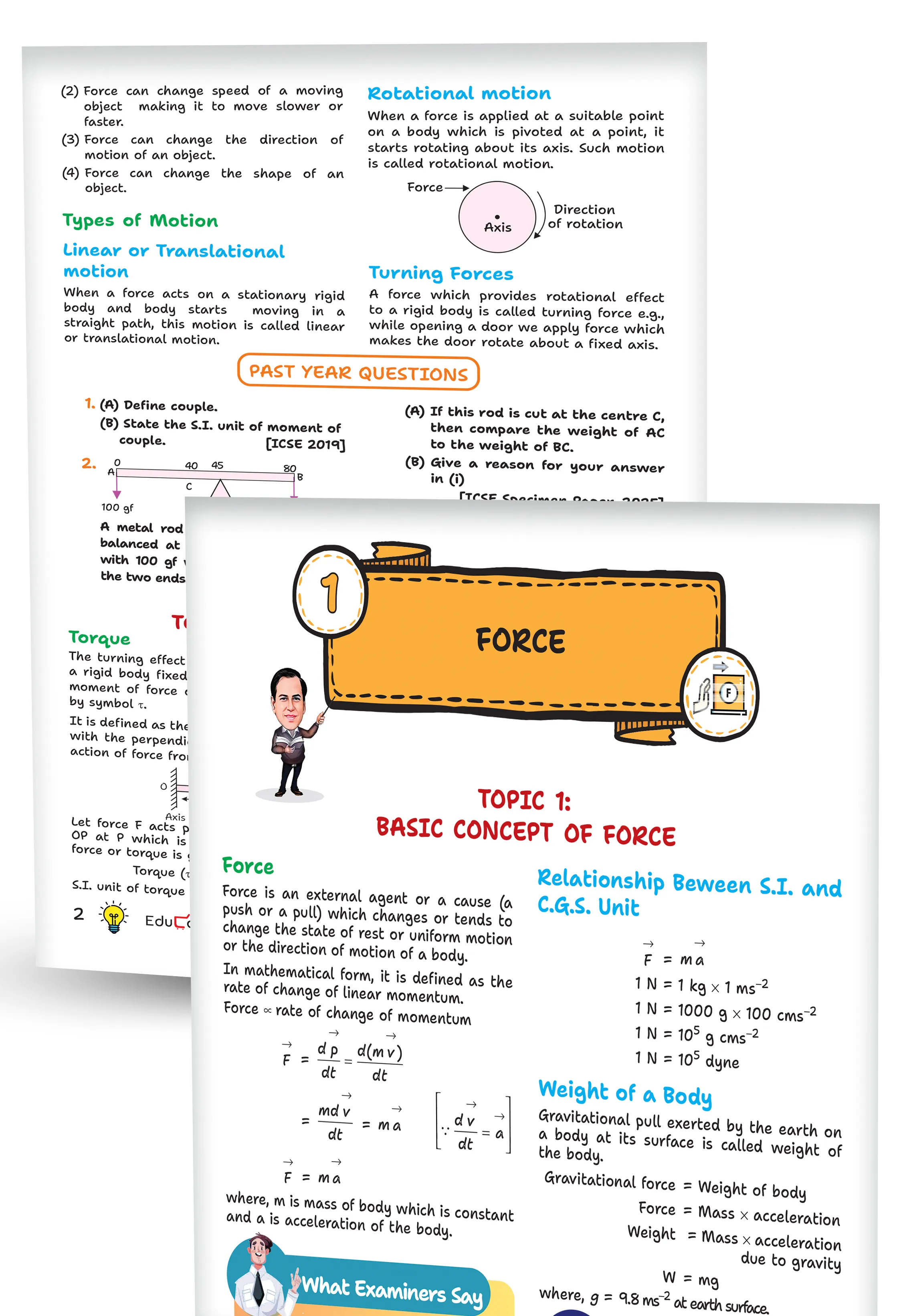 Educart Handouts ICSE Class 10 Physics Handwritten Notes 2026 (for PTs, half-yearly and board exam 2025-26)