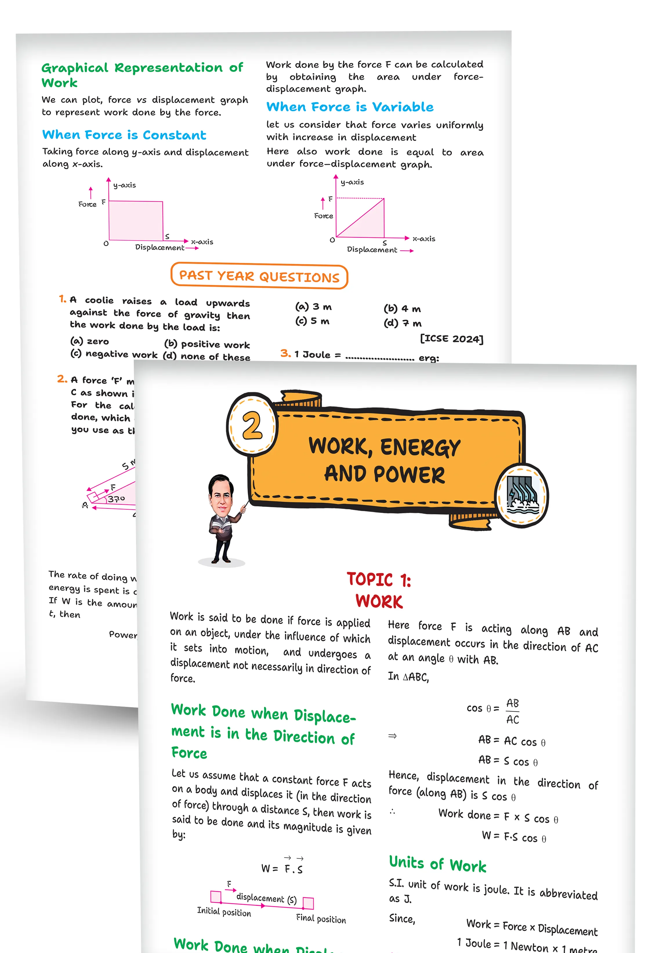 Educart Handouts ICSE Class 10 Physics Handwritten Notes 2026 (for PTs, half-yearly and board exam 2025-26)