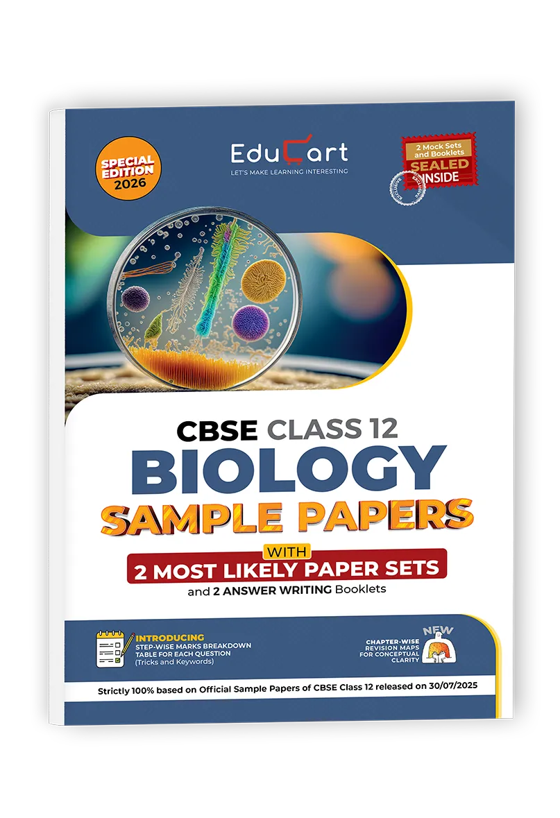 Educart CBSE Sample Paper Class 12 2025-26 – Biology (Based on latest CBSE Sample Papers Released on 30-07-25) For 2026 Board Exam
