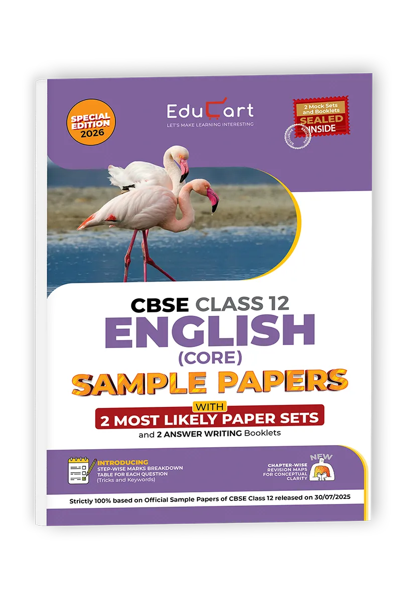 Educart CBSE Sample Paper Class 12 2025-26 – English Core (Based on latest CBSE Sample Papers Released on 30-07-25) For 2026 Board Exam