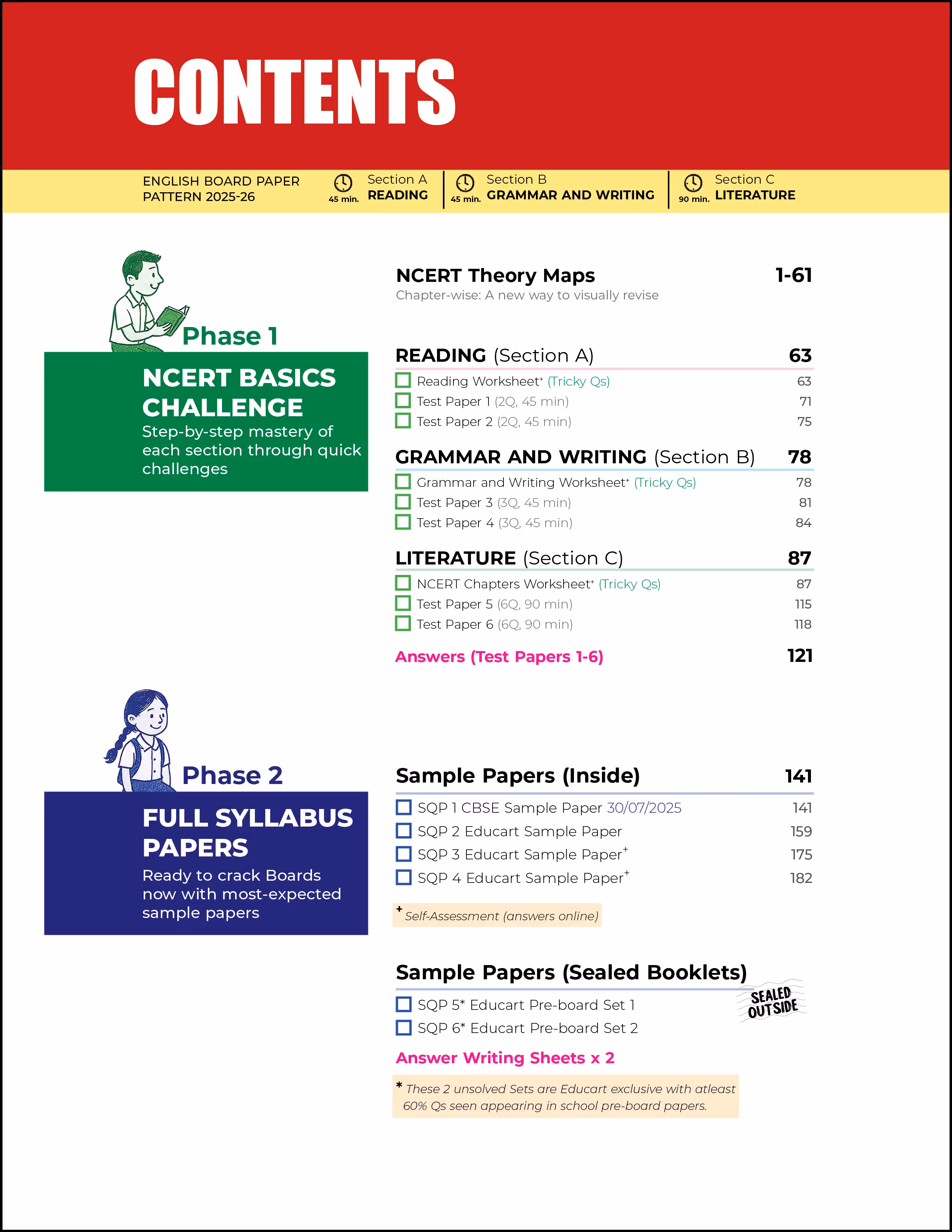 Educart CBSE Sample Paper Class 10 2025-26 English Language and Literature (Introducing exclusive step-by-step new practice concept on 2026 pattern)