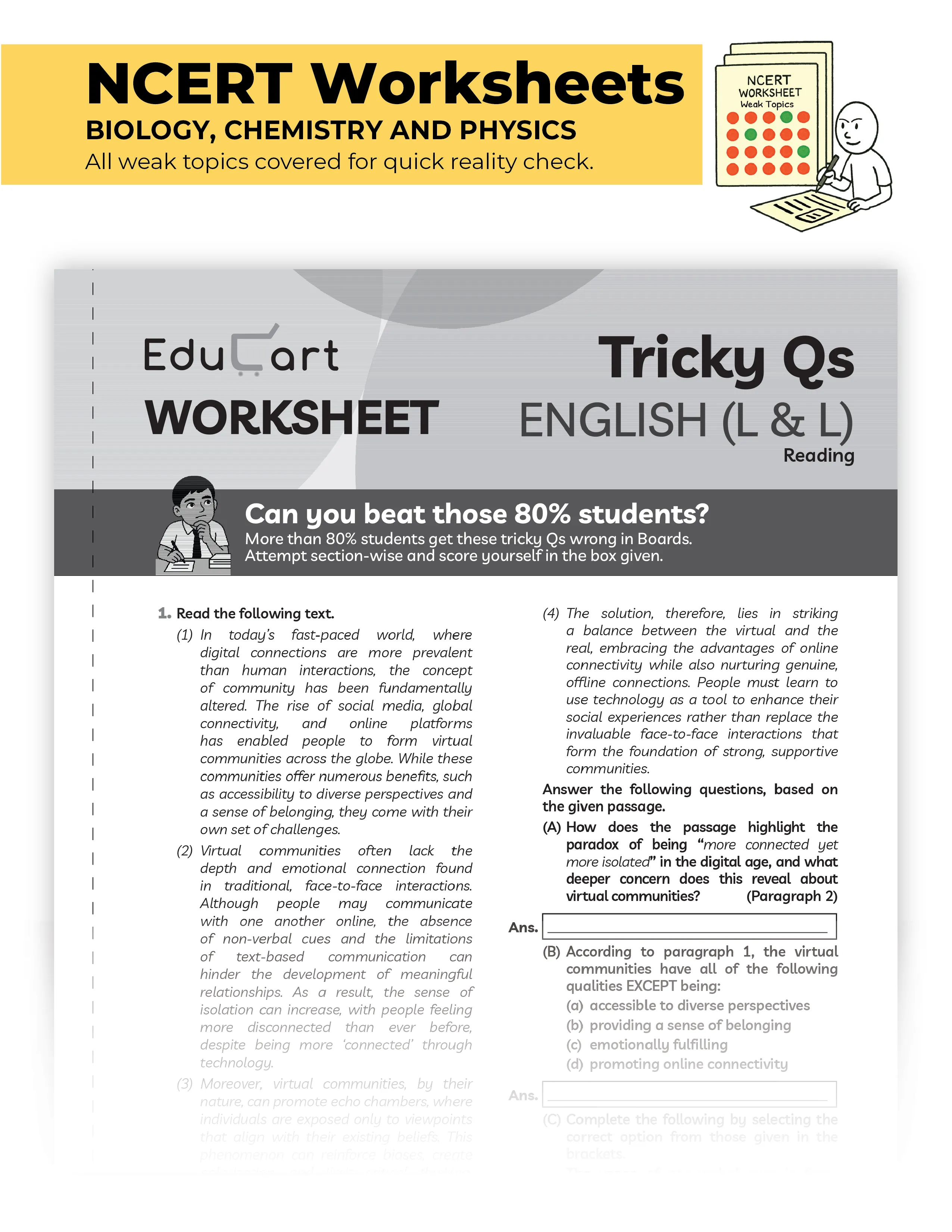 Educart CBSE Sample Paper Class 10 2025-26 English Language and Literature (Introducing exclusive step-by-step new practice concept on 2026 pattern)