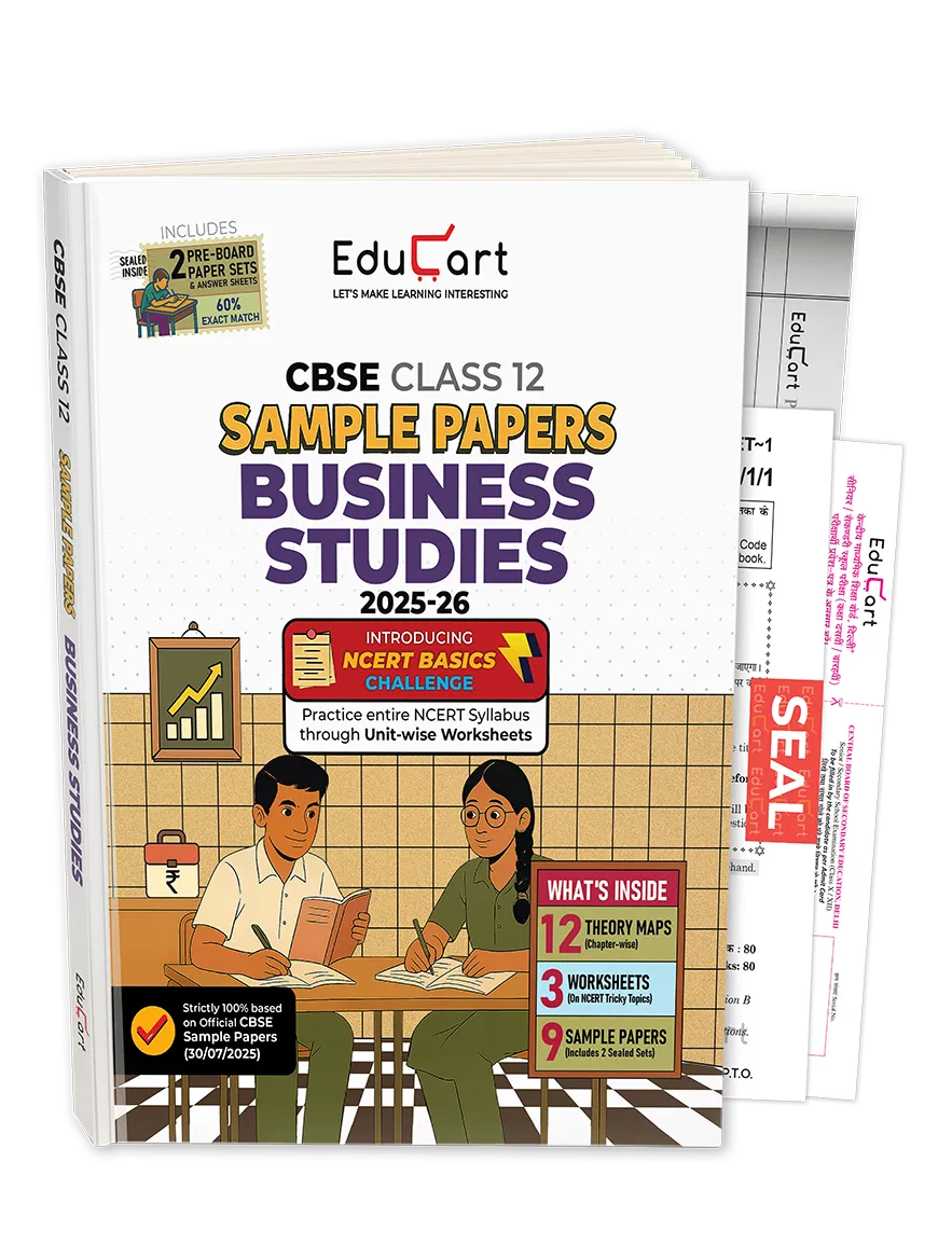 Educart CBSE Sample Paper Class 12 2025-26 – Business Studies (Based on latest CBSE Sample Papers Released on 30-07-25) For 2026 Board Exam