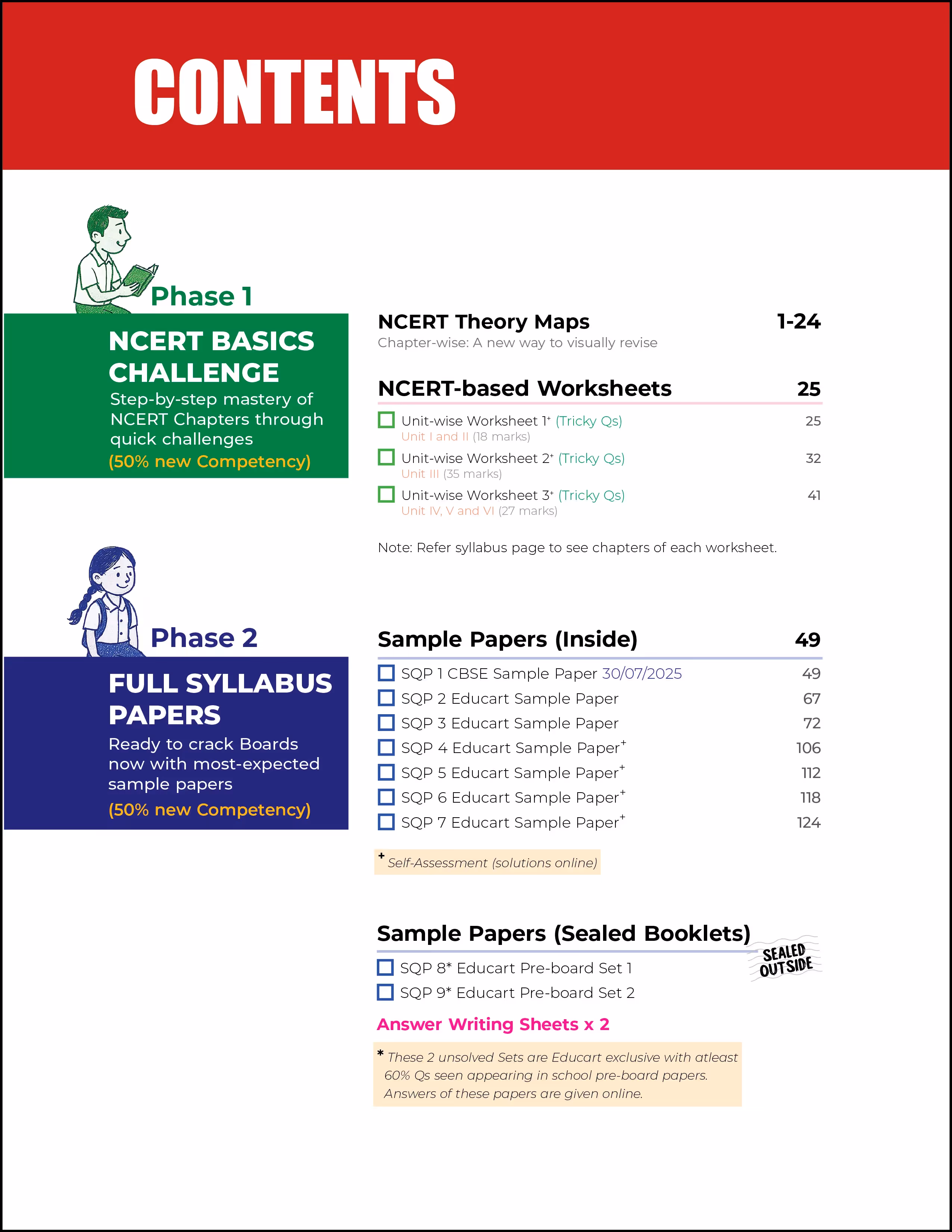 Educart CBSE Sample Paper Class 12 2025-26 – Mathematics (Based on latest CBSE Sample Papers Released on 30-07-25) For 2026 Board Exam