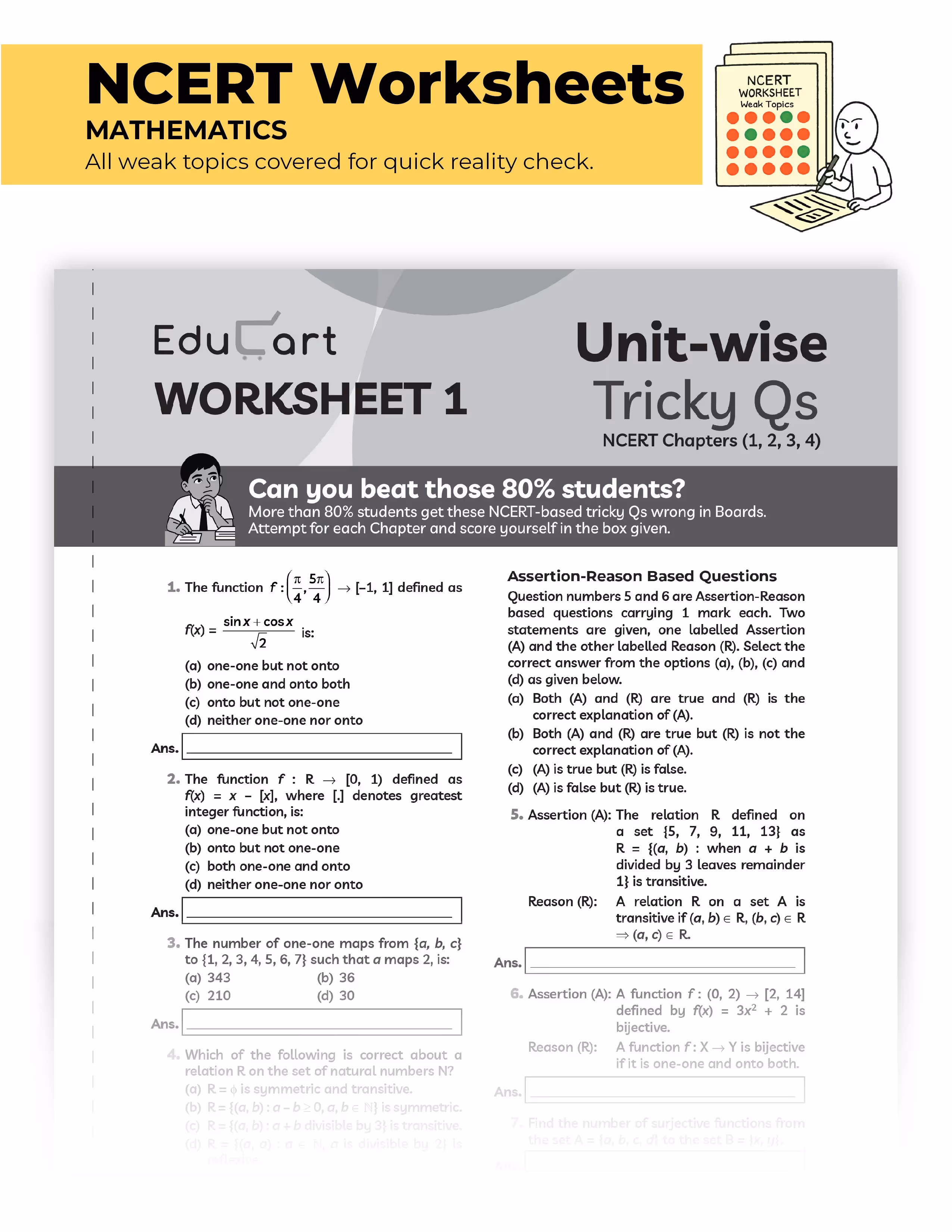 Educart CBSE Sample Paper Class 12 2025-26 – Mathematics (Based on latest CBSE Sample Papers Released on 30-07-25) For 2026 Board Exam