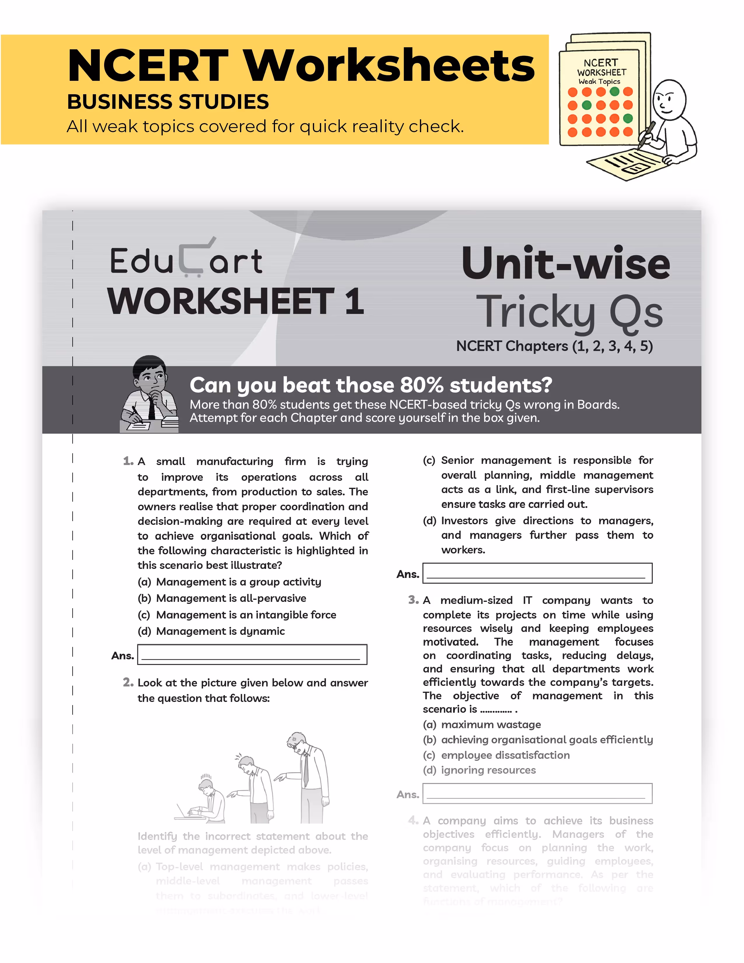 Educart CBSE Sample Paper Class 12 2025-26 – Business Studies (Based on latest CBSE Sample Papers Released on 30-07-25) For 2026 Board Exam