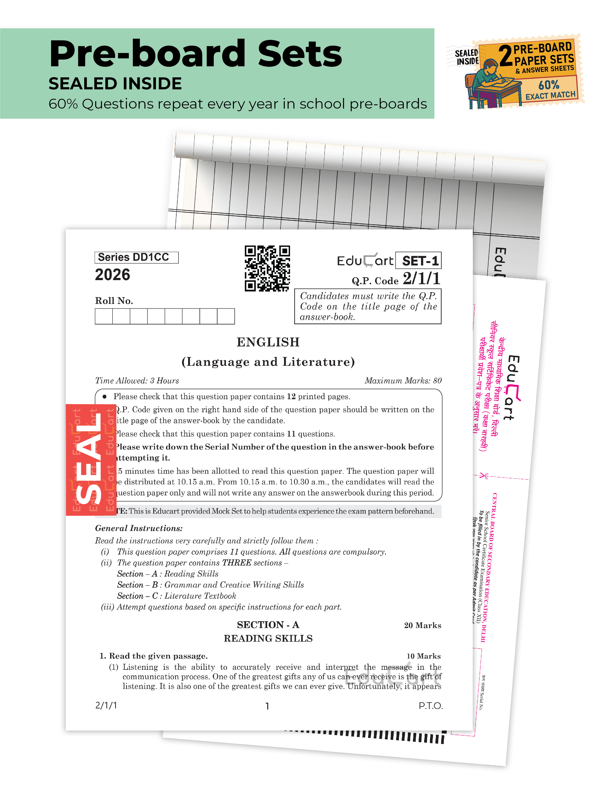 Educart CBSE Sample Paper Class 10 2025-26 - Science, Mathematics Standard, Social Science & English (Introducing exclusive step-by-step new practice concept on 2026 pattern) Set of 4 Books