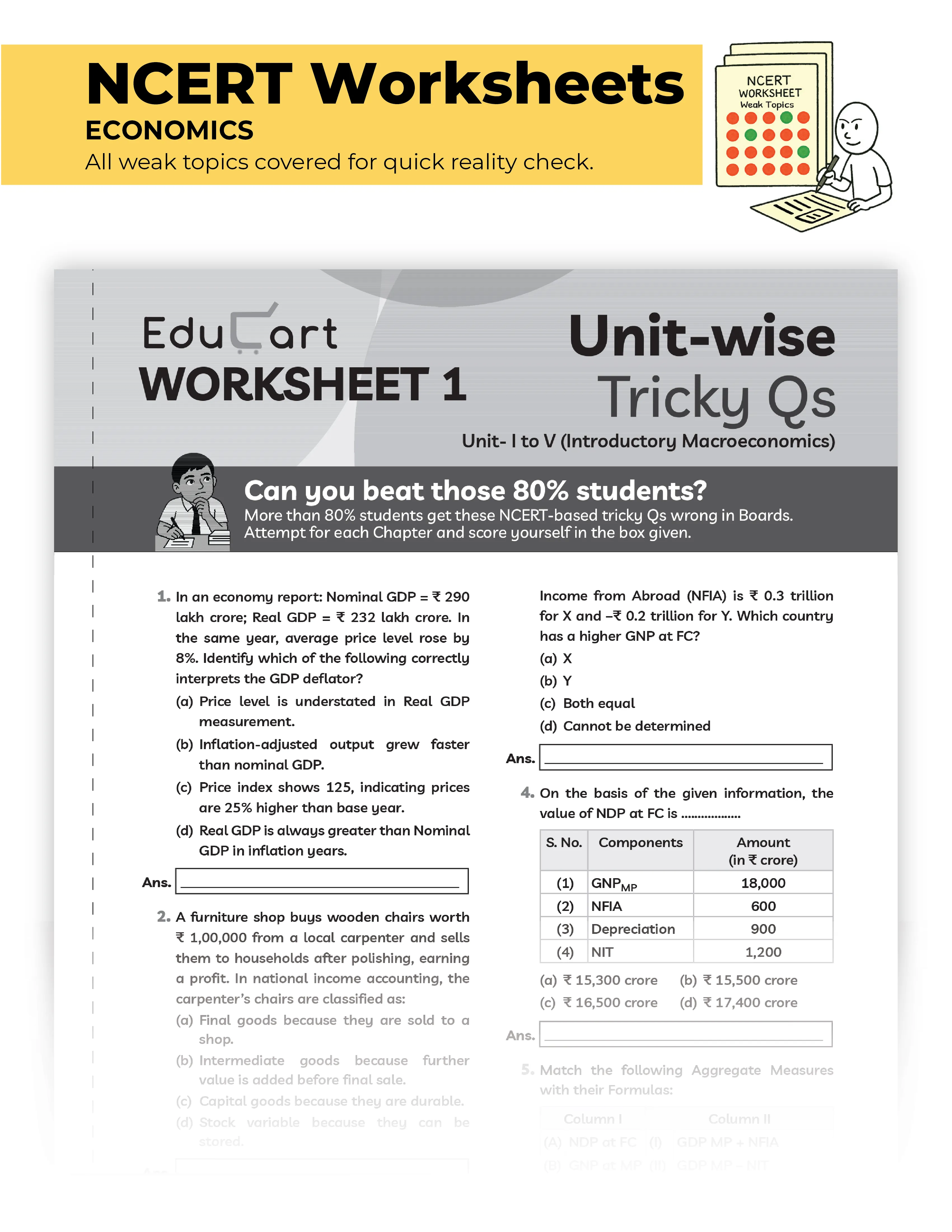 Educart CBSE Sample Paper Class 12 2025-26 – Economics (Based on latest CBSE Sample Papers Released on 30-07-25) For 2026 Board Exam