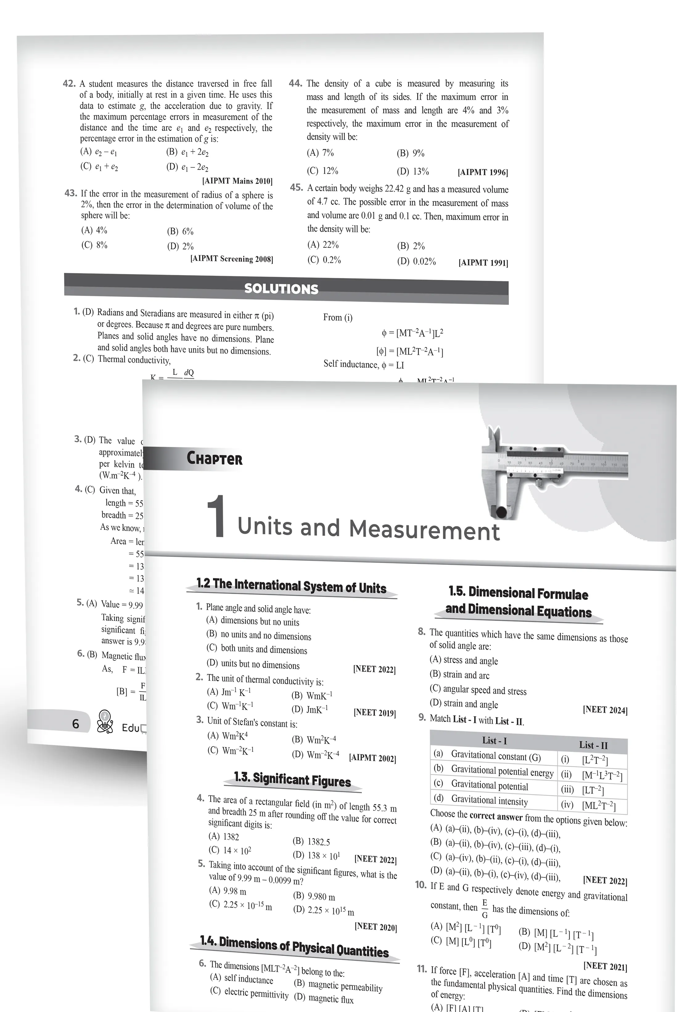 Educart NEET 38 Years Physics Solved Papers (PYQs) Chapterwise and Topicwise for NEET 2026 Exam