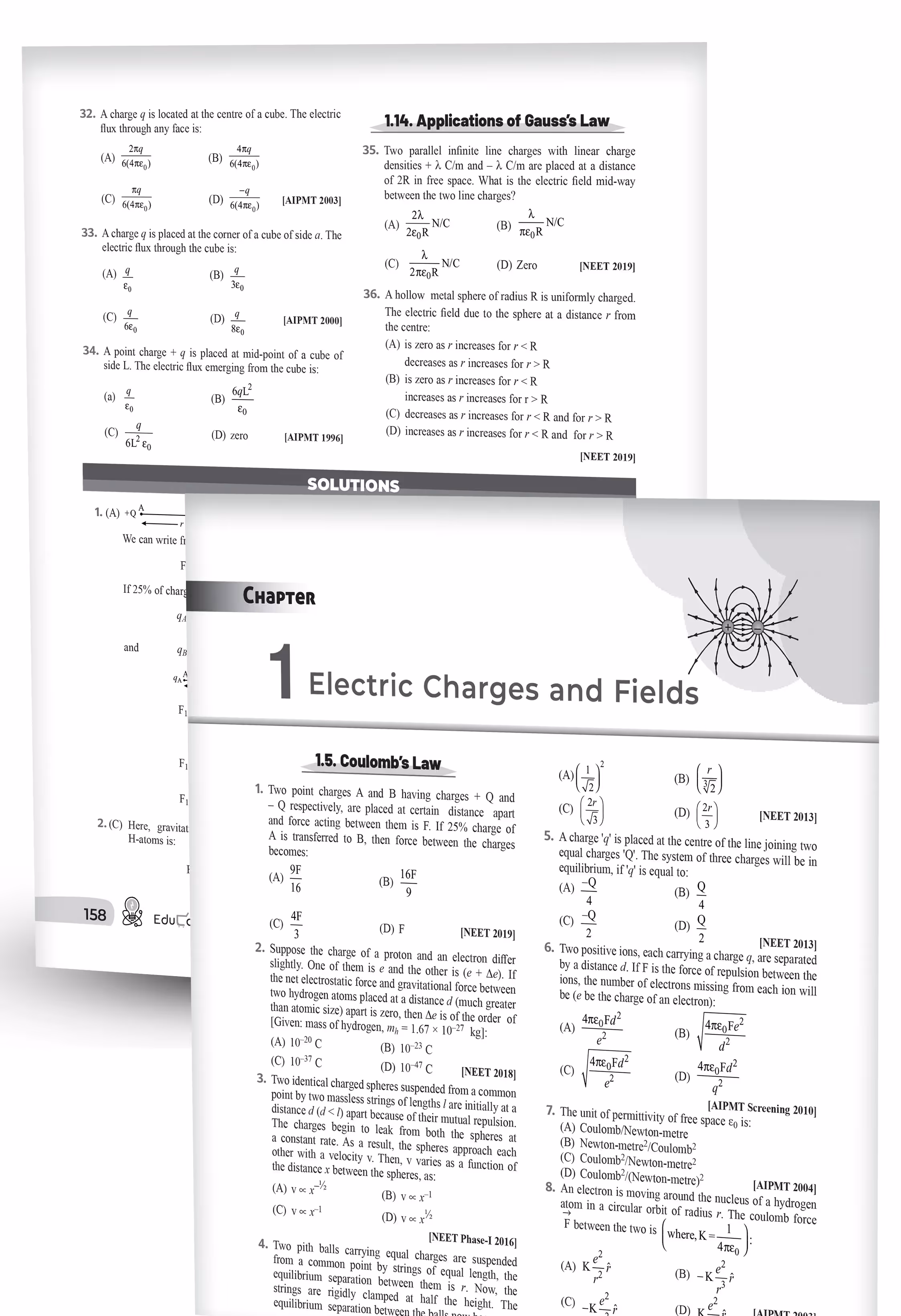 Educart NEET 38 Years Physics Solved Papers (PYQs) Chapterwise and Topicwise for NEET 2026 Exam