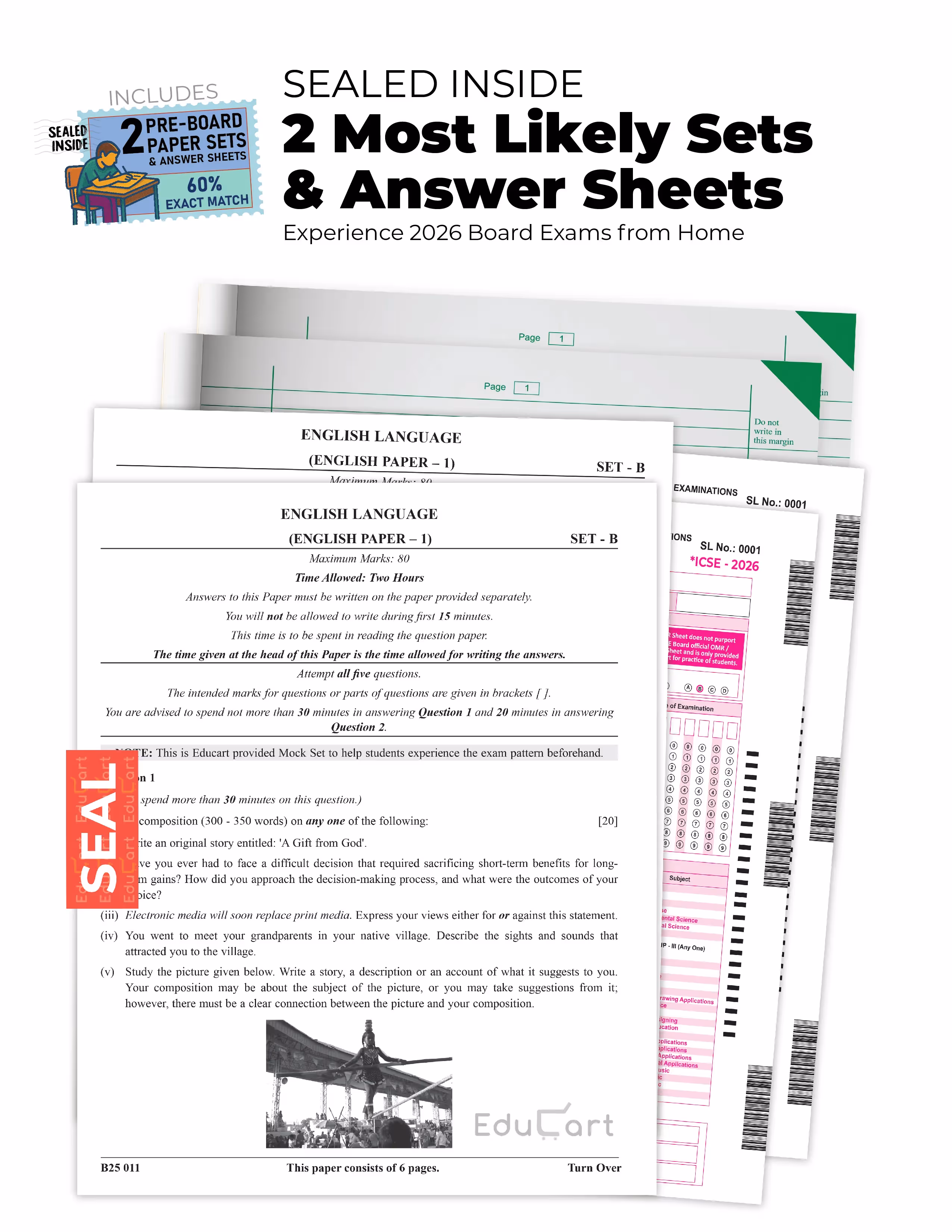 Educart ICSE Sample Paper Class 10 2026 (Volume 2) – History & Civics, Geography, English Language and Literature in English Books for 2025-26 Board Exam