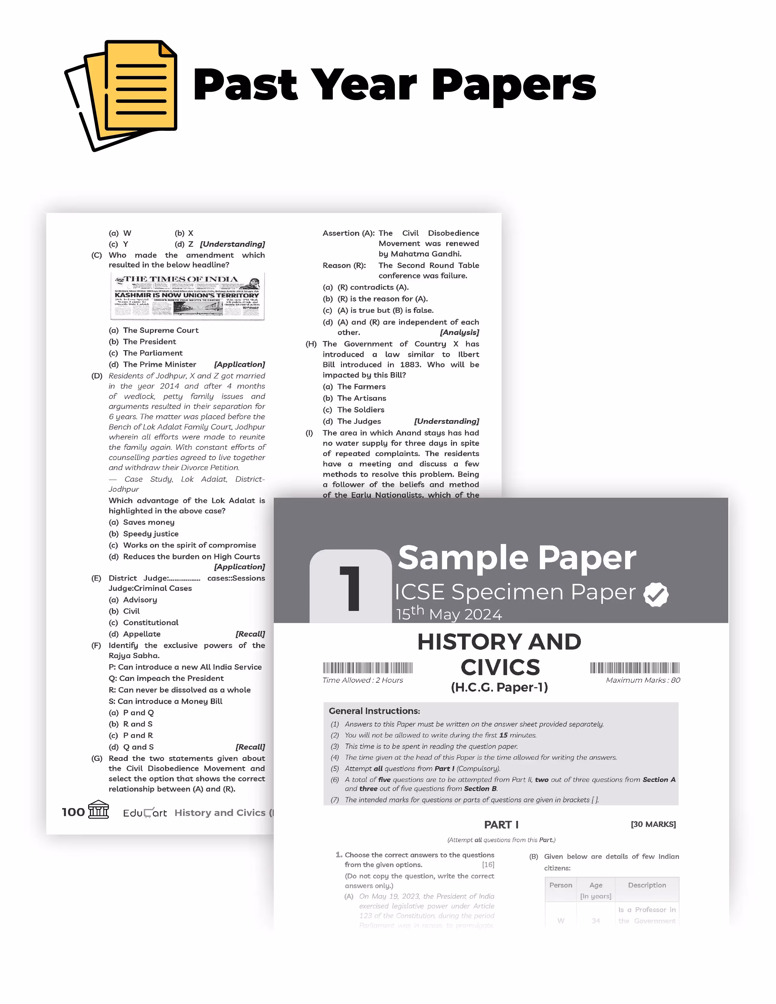 Educart ICSE Sample Paper Class 10 2026 (Volume 2) – History & Civics, Geography, English Language and Literature in English Books for 2025-26 Board Exam