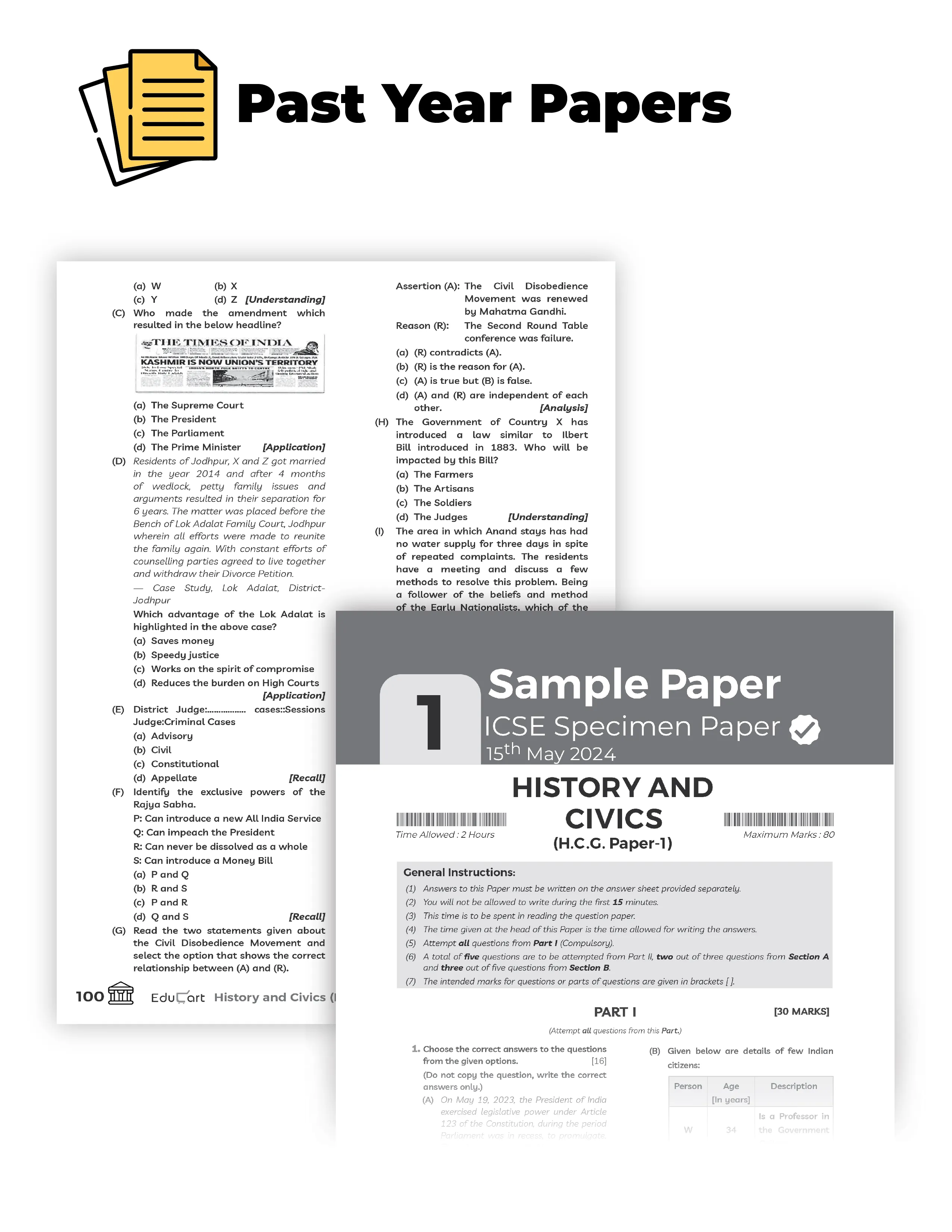 Educart ICSE Sample Paper Class 10 2026 (Volume 2) – History & Civics, Geography, English Language and Literature in English Books for 2025-26 Board Exam