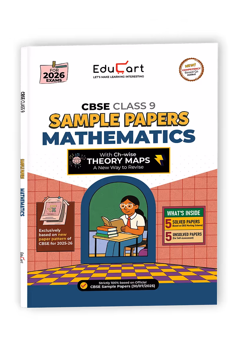 Educart CBSE Sample Paper Class 9 2025-26 Mathematics (Introducing exclusive new practice concept on 2026 pattern)