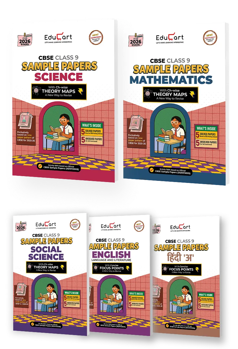 Science + Maths + Social Science + English + Hindi A (Class 9)