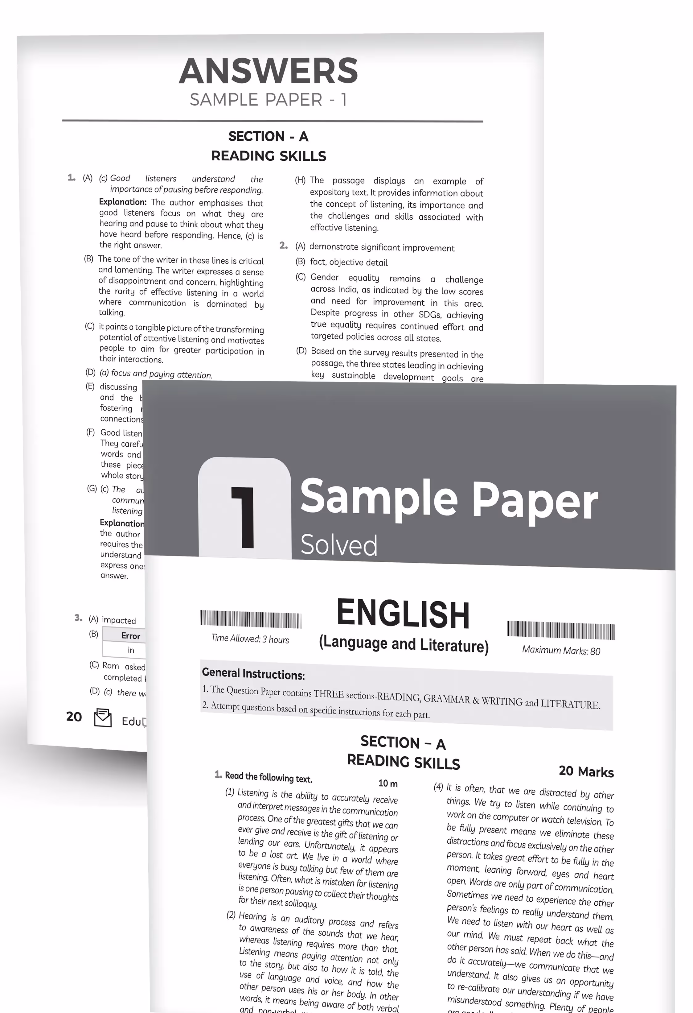 Educart CBSE Sample Paper Class 9 2025-26 English Language and Literature (Introducing exclusive new practice concept on 2026 pattern)