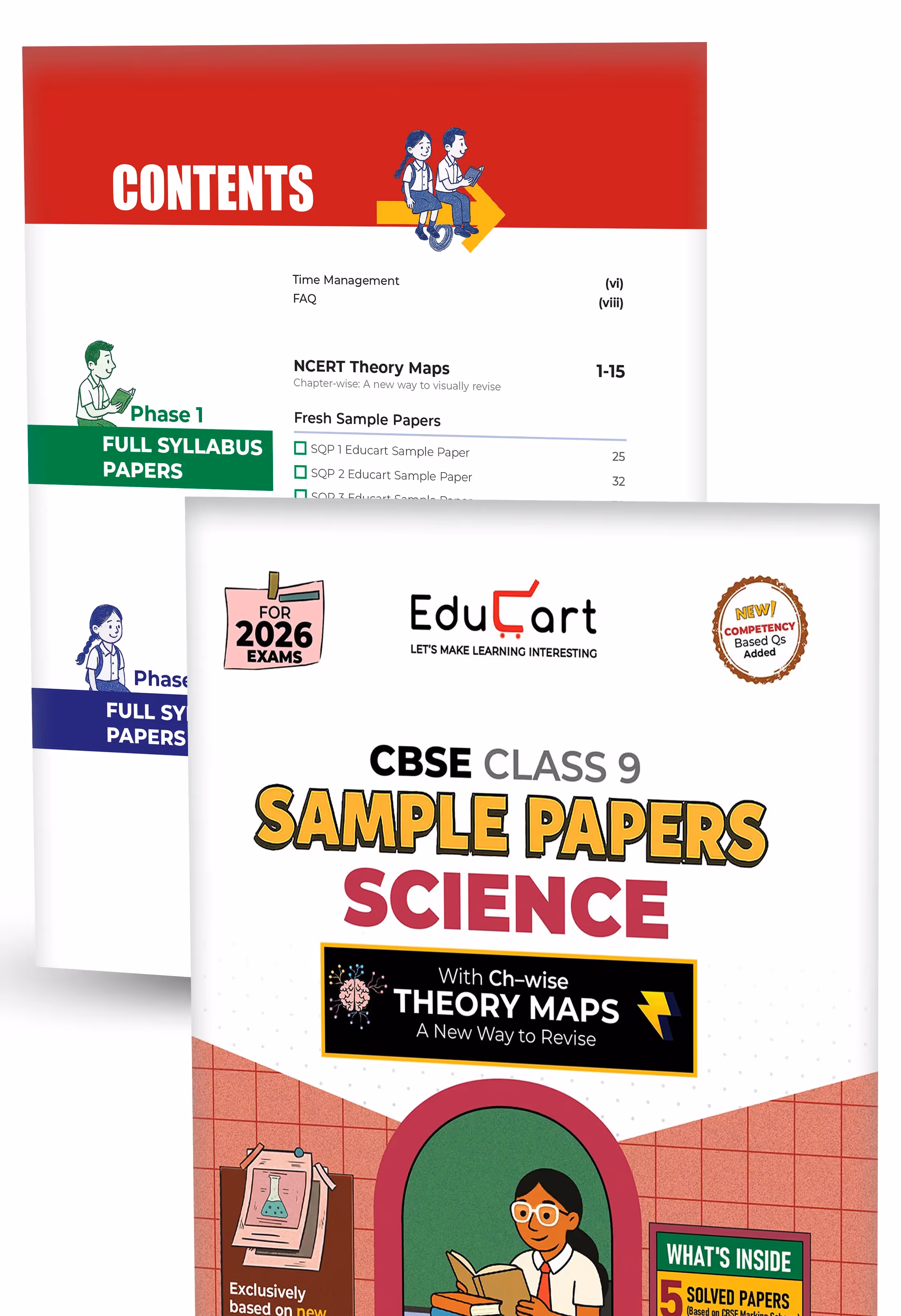Educart CBSE Sample Paper Class 9 2025-26 - Science, Mathematics & Social Science (Introducing exclusive new practice concept on 2026 pattern) Set of 3 Books