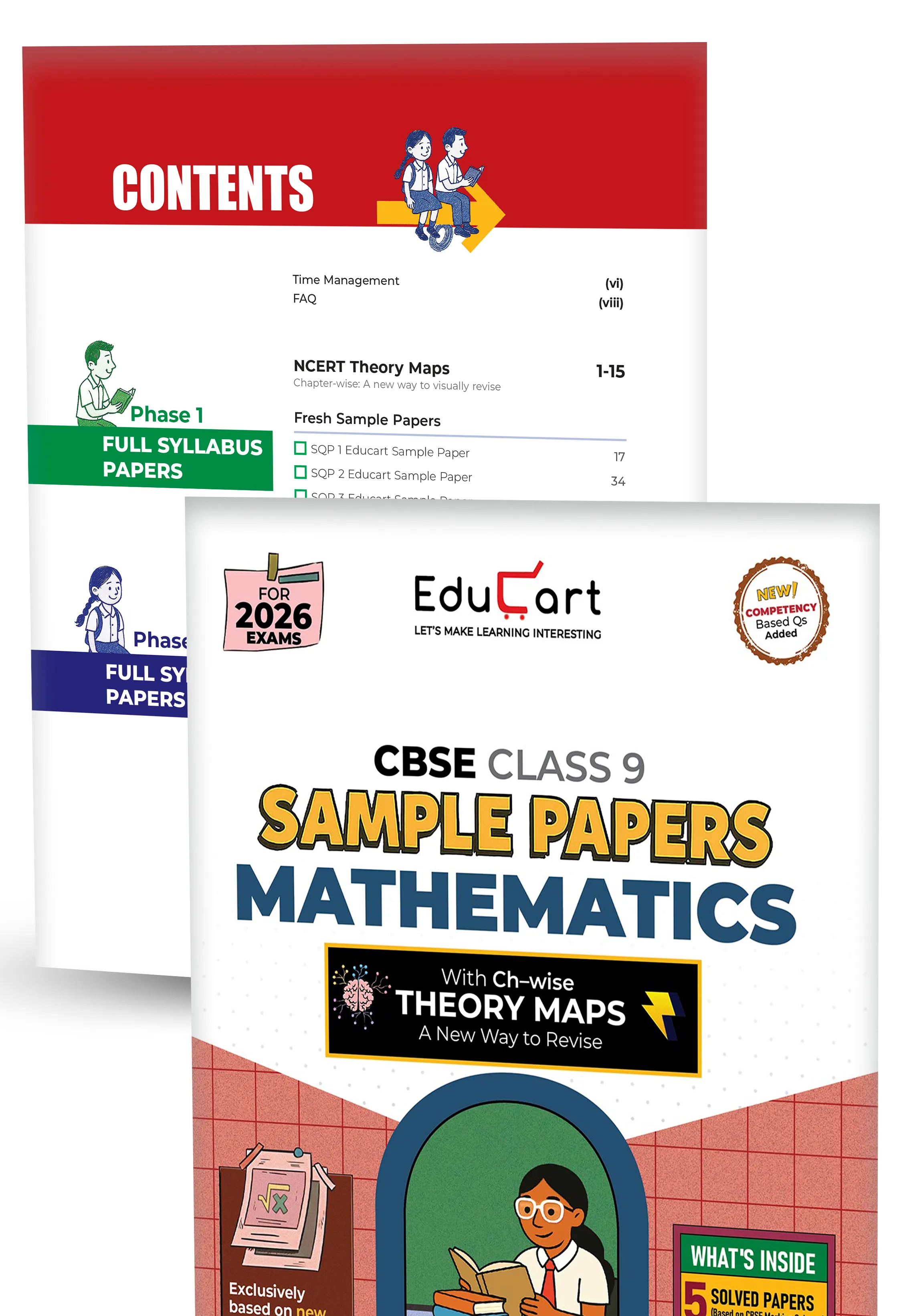 Educart CBSE Sample Paper Class 9 2025-26 - Science, Mathematics, Social Science, English & Hindi B (Introducing exclusive new practice concept on 2026 pattern) Set of 5 Books