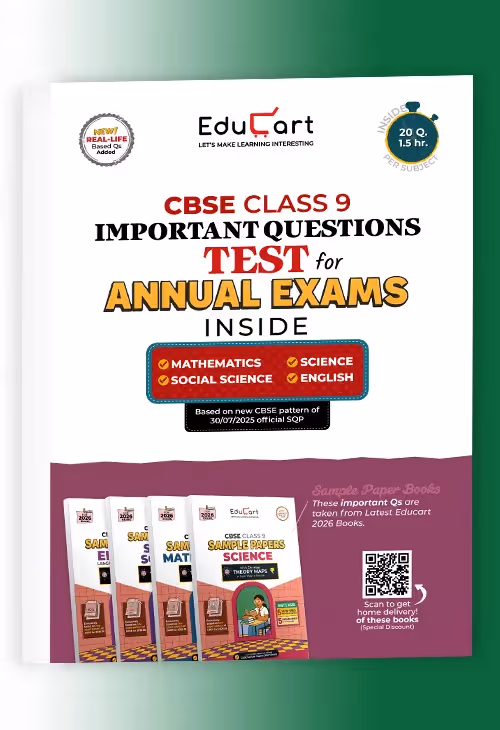 Educart CBSE Class 9 Free Test Booklet Important Questions for Annual Exam 2025-26