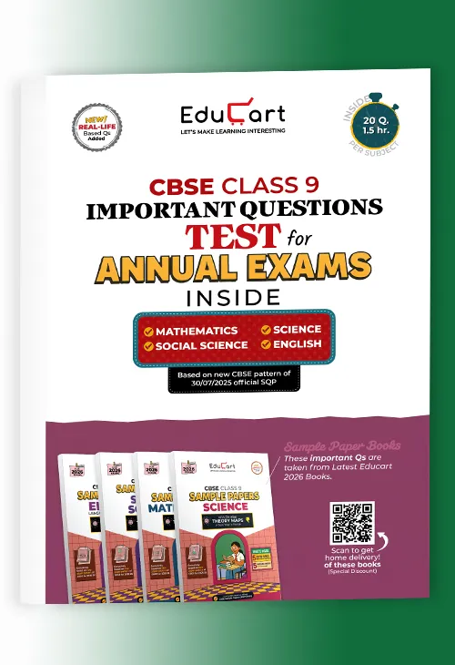 Educart CBSE Class 9 Free Test Booklet Important Questions for Annual Exam 2025-26