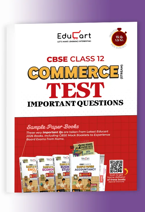 Educart CBSE Class 12 Commerce Free Sample Papers Booklet 2026 (Important Questions for 2025-26 Board Exams)