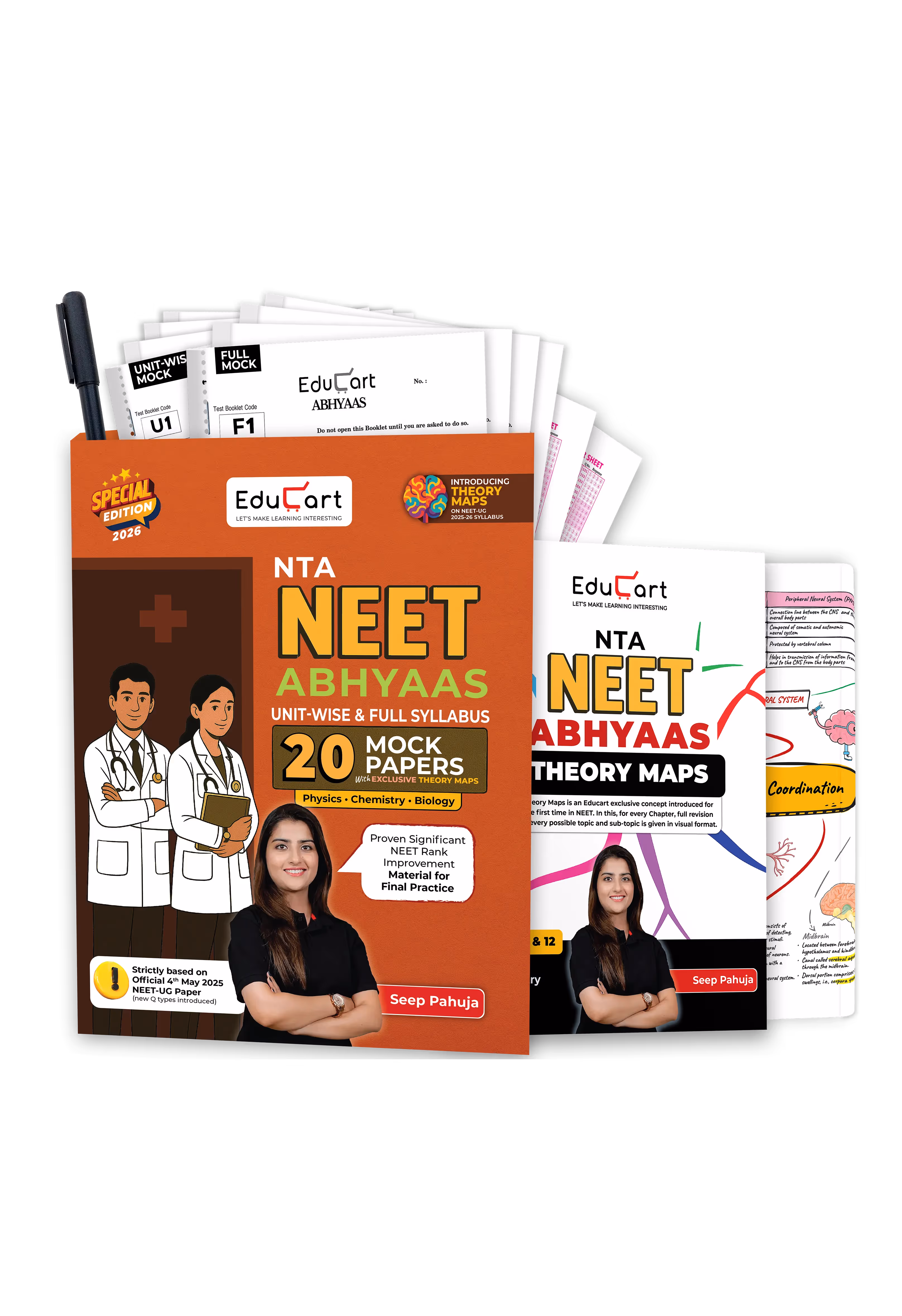 Educart Abhyaas 20 Mock Papers Neet Test Series 2026 - Full Syllabus & Unitwise (Introducing Chapterwise-wise Theory Maps Book)