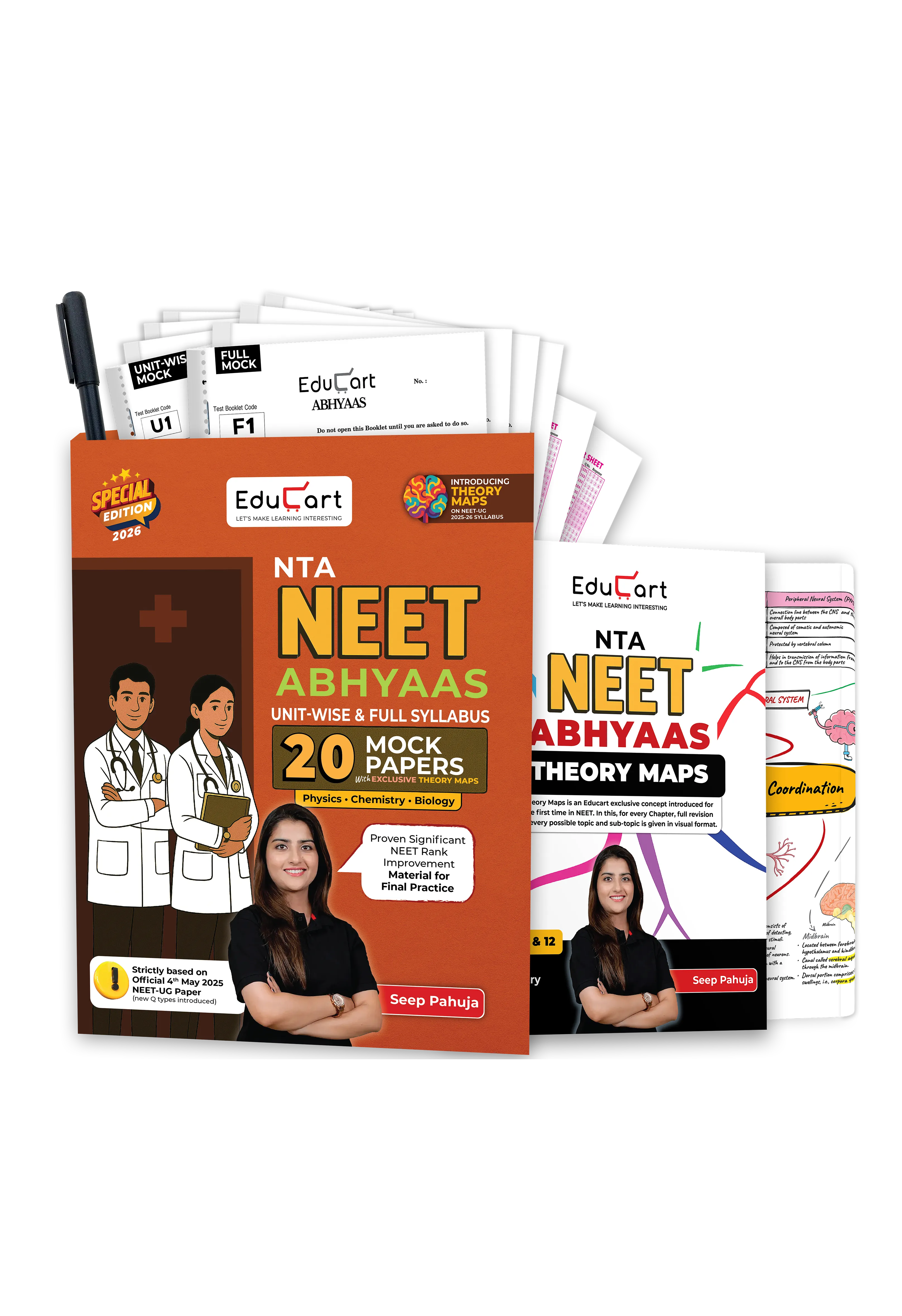 Educart Abhyaas 20 Mock Papers Neet Test Series 2026 - Full Syllabus & Unitwise (Introducing Chapterwise-wise Theory Maps Book)