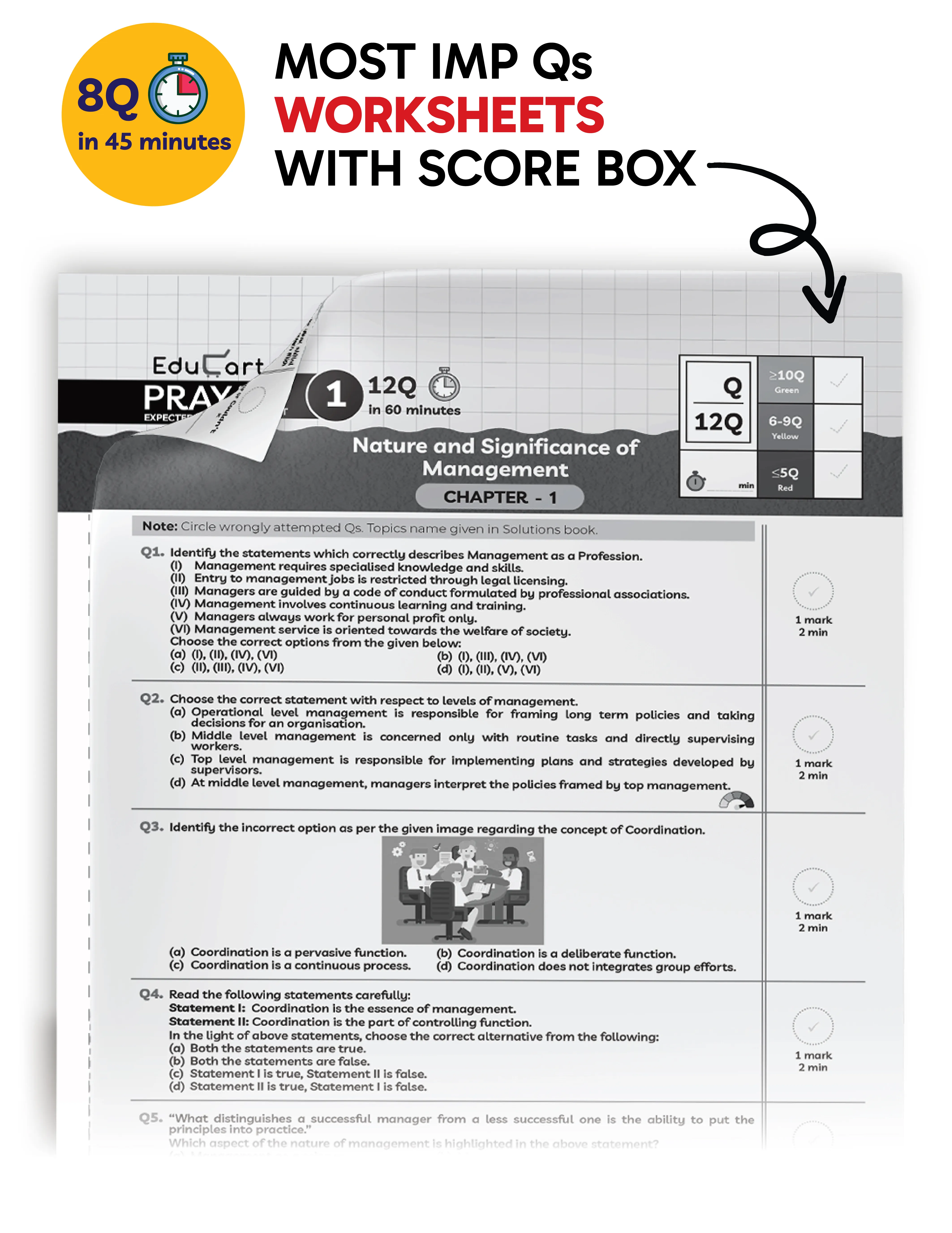 Educart PRAYAS CBSE Class 12 for 2026 Accountancy, Business Studies, Economics and English Core (Introducing revolutionary marks increment concept - NCERT CHITS)