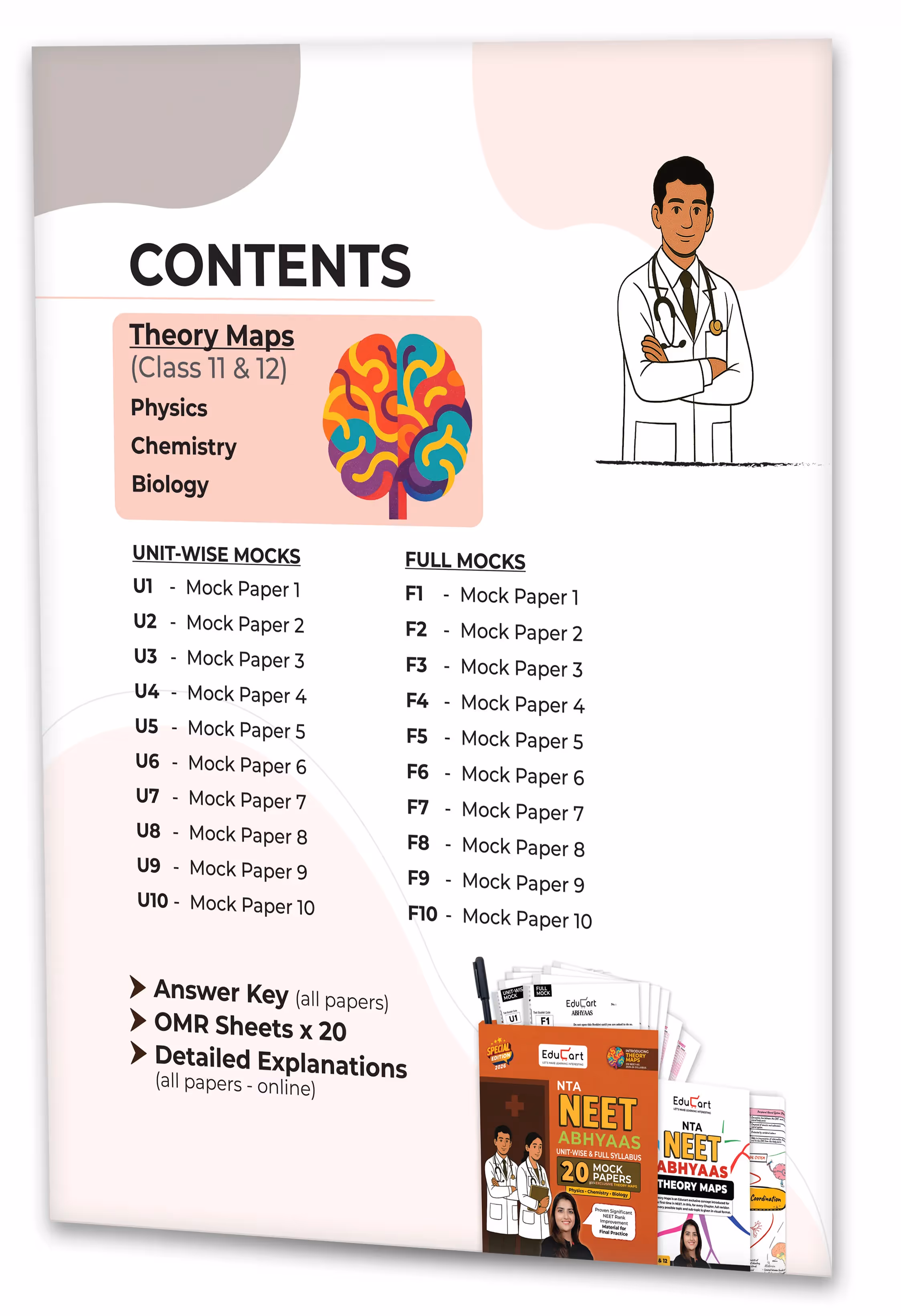 Educart Abhyaas 20 Mock Papers Neet Test Series 2026 - Full Syllabus & Unitwise (Introducing Chapterwise-wise Theory Maps Book)