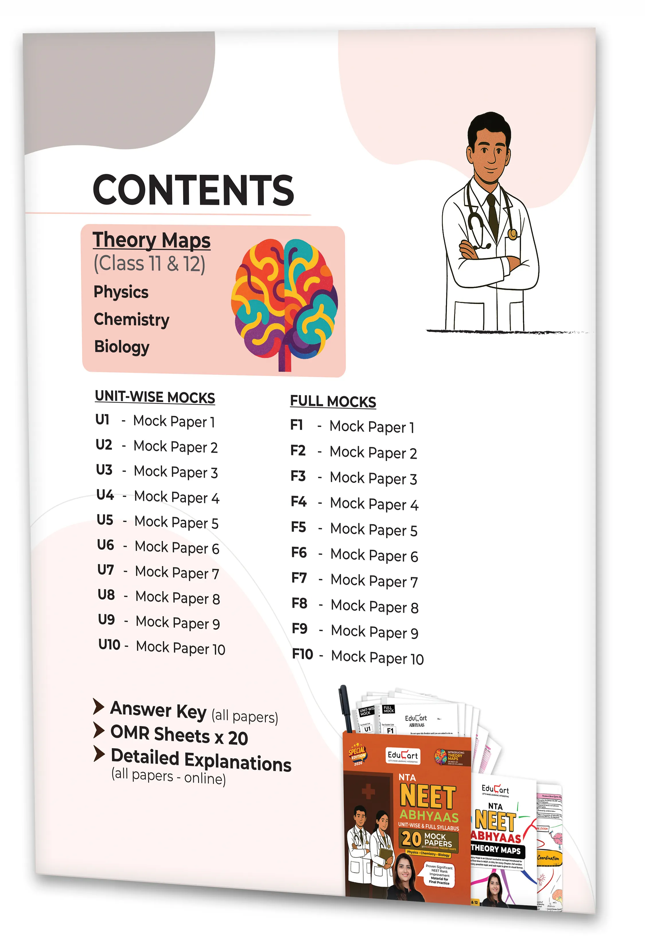 Educart Abhyaas 20 Mock Papers Neet Test Series 2026 - Full Syllabus & Unitwise (Introducing Chapterwise-wise Theory Maps Book)