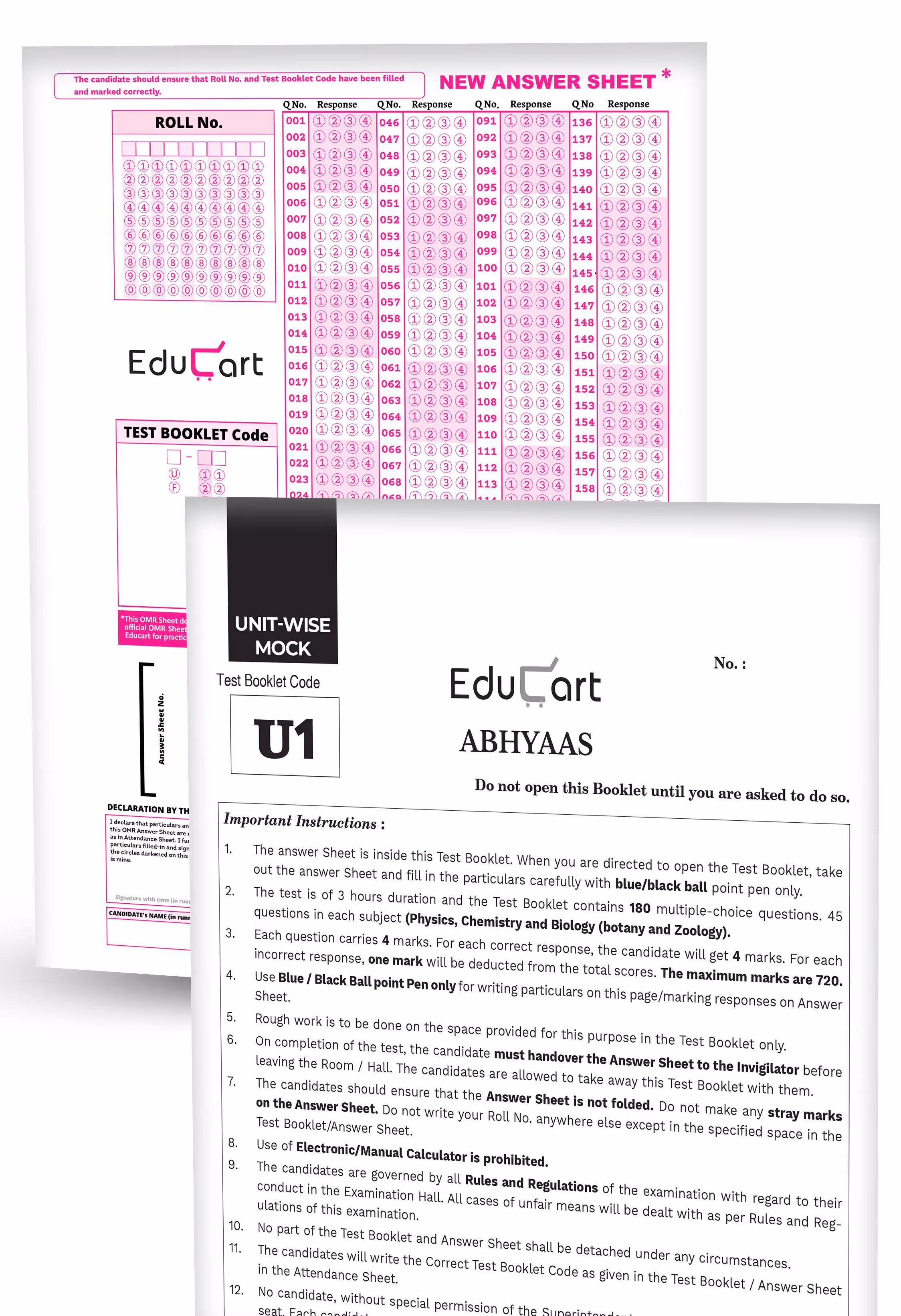 Educart Abhyaas 20 Mock Papers Neet Test Series 2026 - Full Syllabus & Unitwise (Introducing Chapterwise-wise Theory Maps Book)