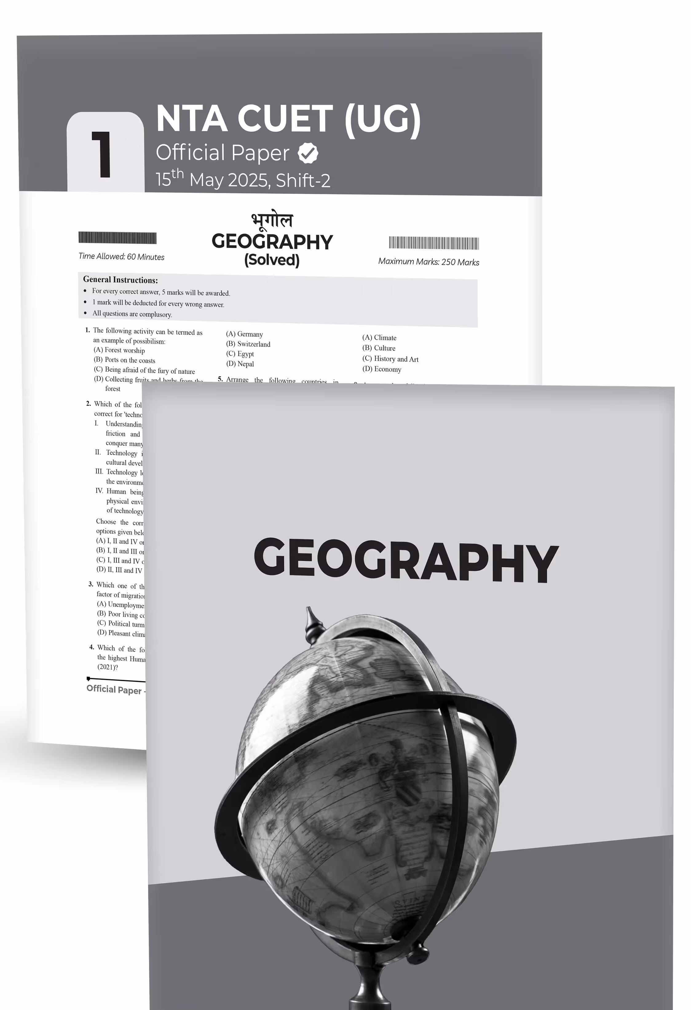 Educart 20 CUET 2026 UG Books Humanities Past Years and Mock Papers - Political Science + Geography + History and Economics (Section II, New NTA syllabus)