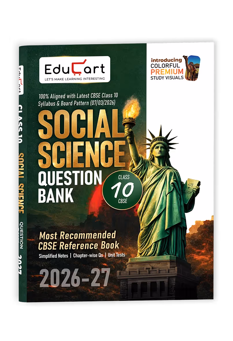 Educart CBSE Class 10 Social Science Question Bank 2026-27 (with premium colored study visuals for 2027 boards)