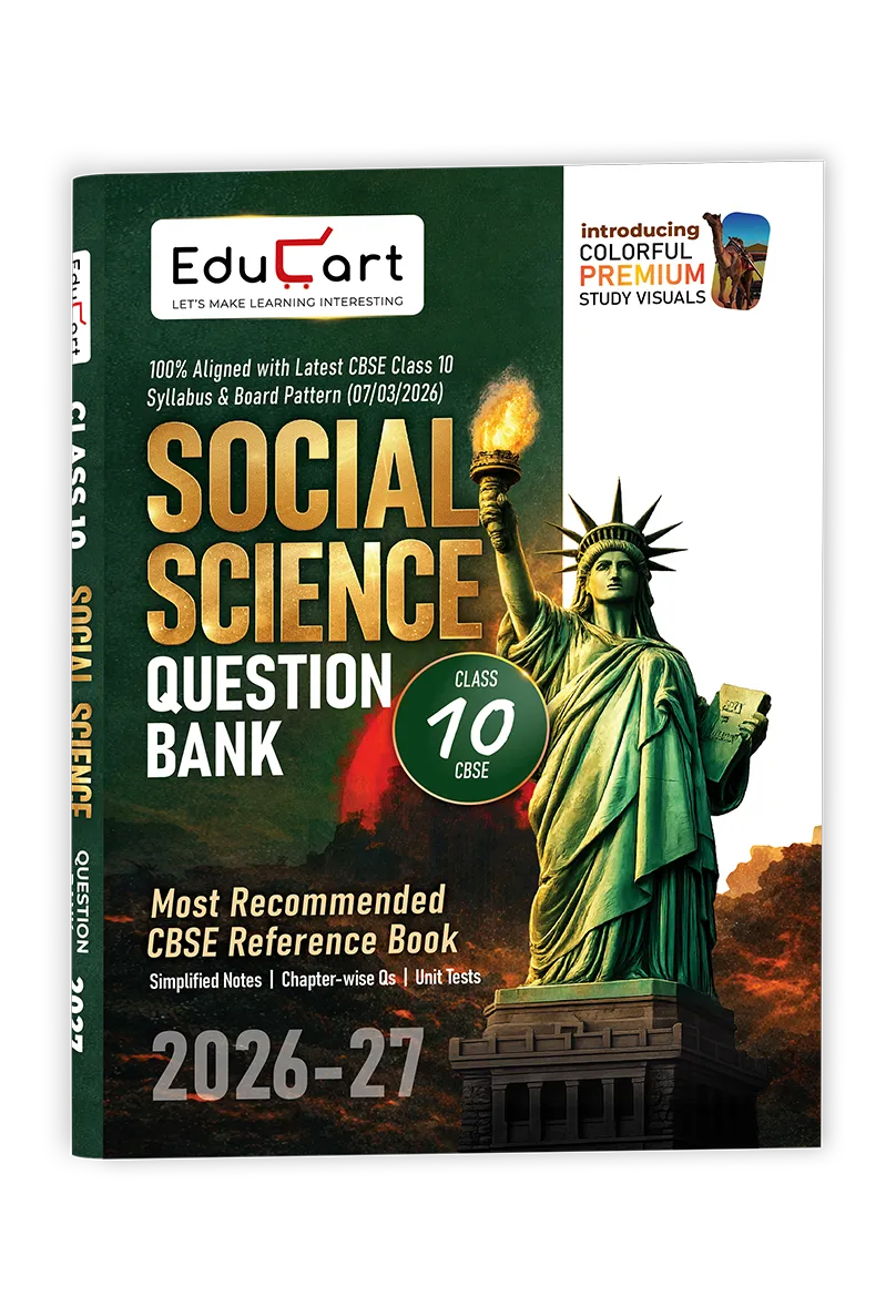 Educart CBSE Class 10 Social Science Question Bank 2026-27 (with premium colored study visuals for 2027 boards)
