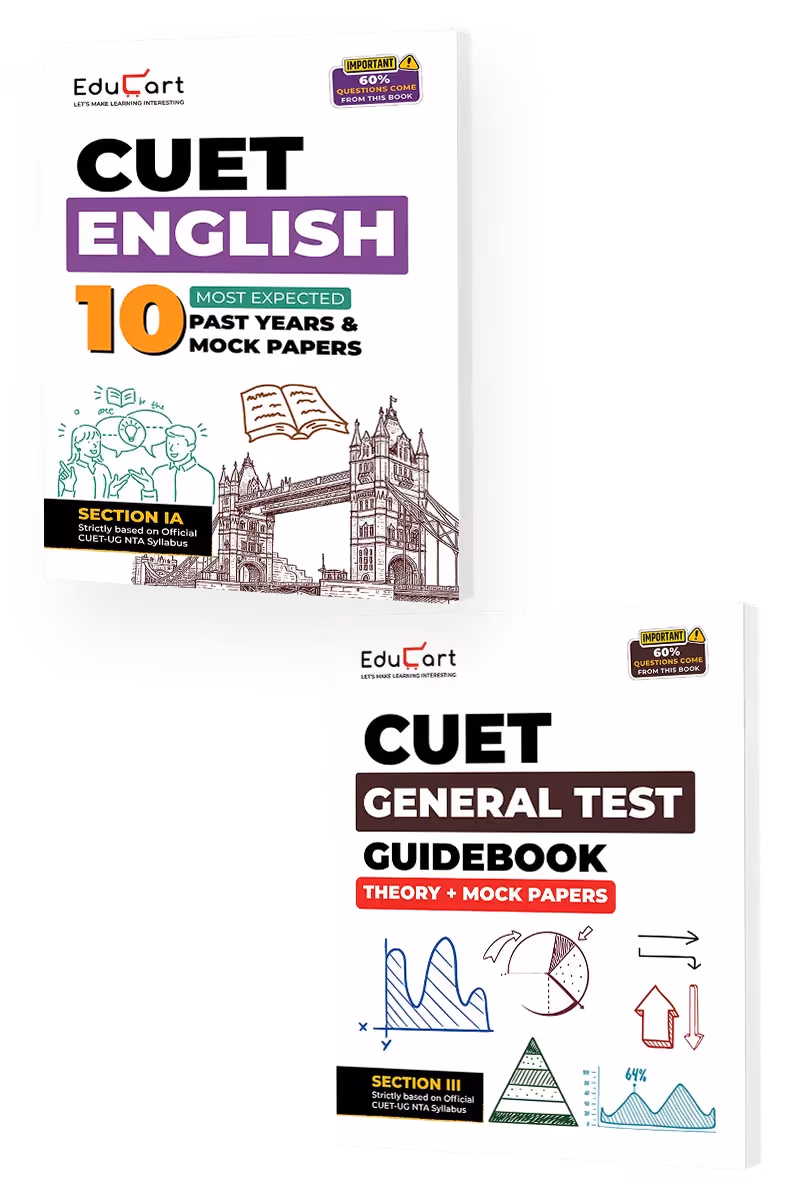Educart CUET UG 2026 General Test & English Combo | Theory and Mock Papers Book | Based on NTA Pattern