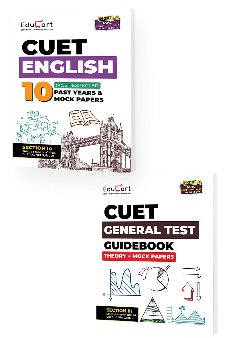 Educart CUET UG 2026 General Test & English Combo | Theory and Mock Papers Book | Based on NTA Pattern