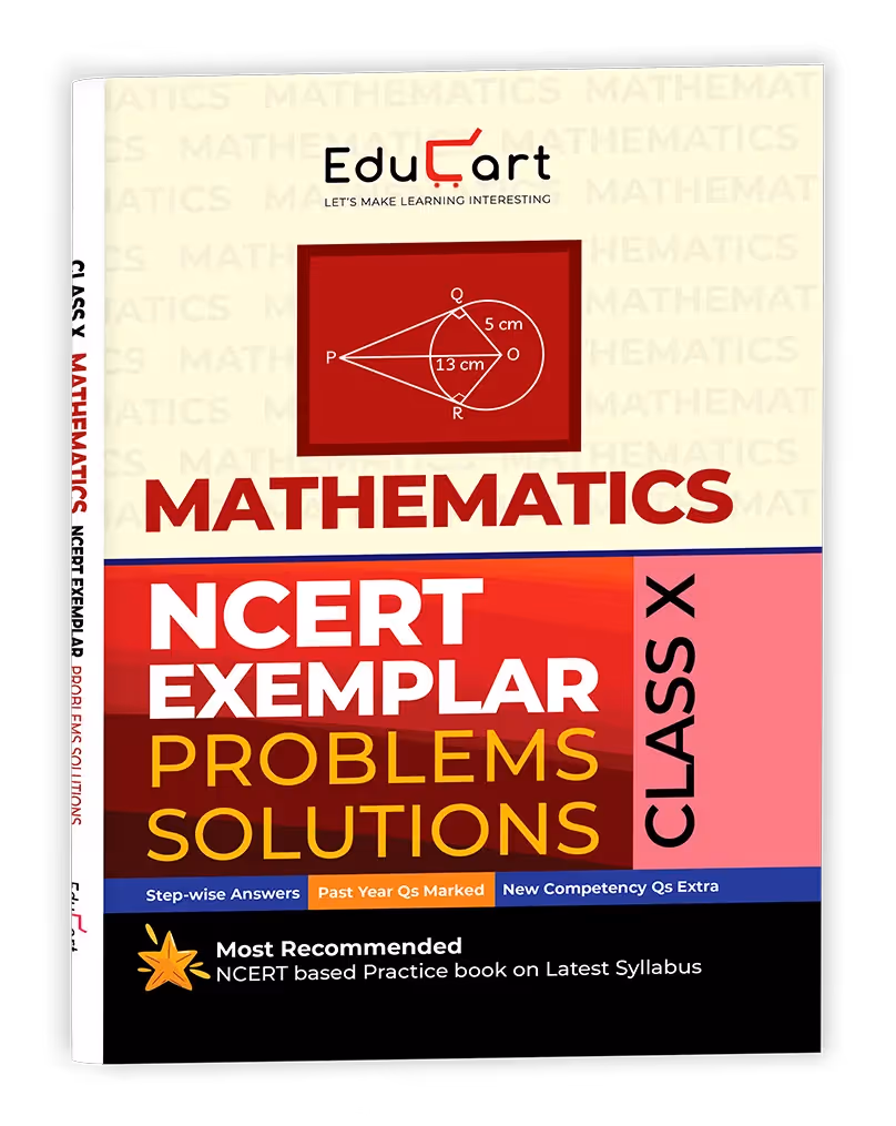 Educart NCERT Exemplar Class 10 Mathematics 2026 Problems Solutions (For 2026-27 Board Exam)