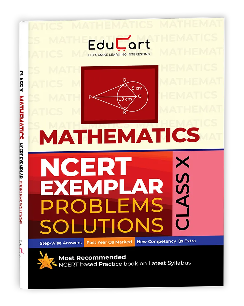 Educart NCERT Exemplar Class 10 Mathematics 2026 Problems Solutions (For 2026-27 Board Exam)